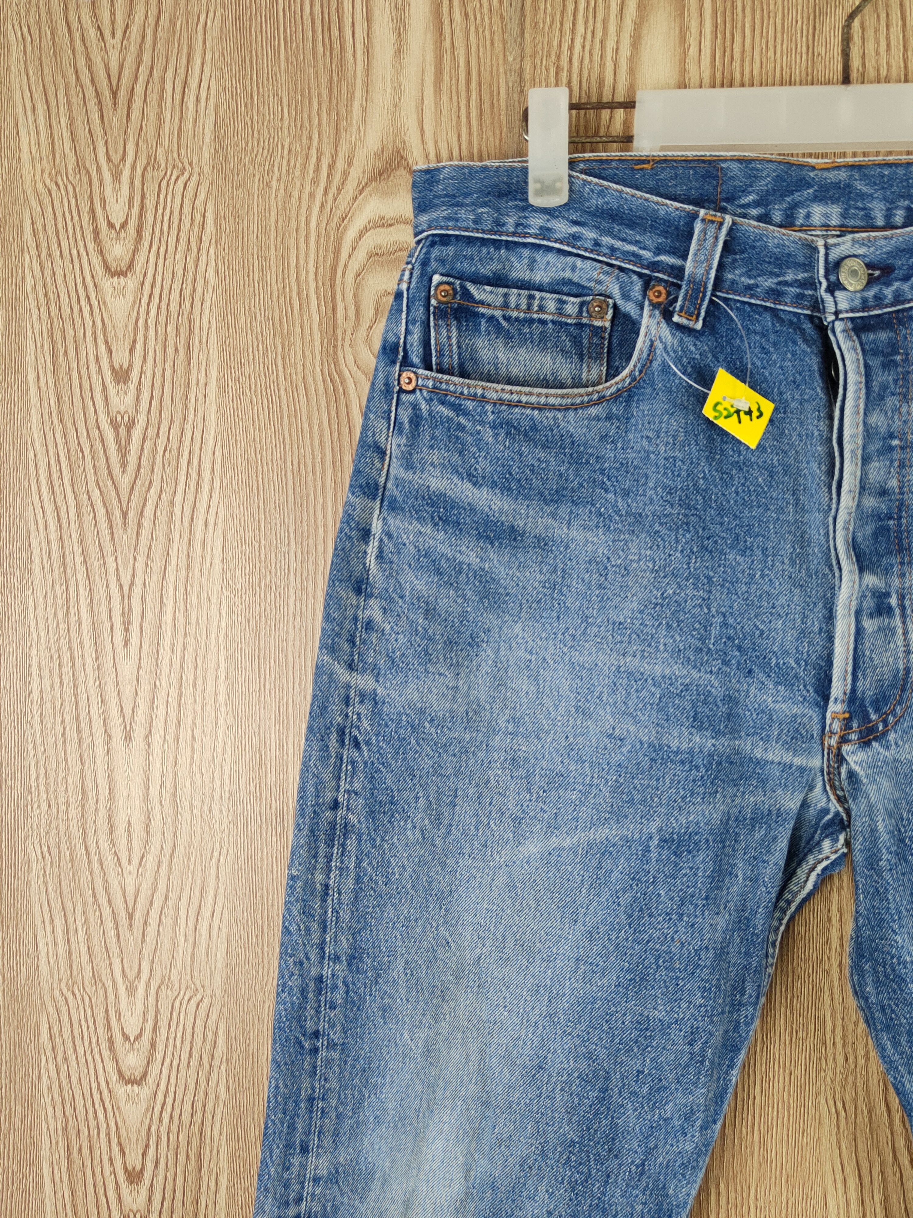 Levi's 80' vintage 501 Levi's Blue Distressed Ripped Jeans #S2743 Size US 33 - 3 Thumbnail