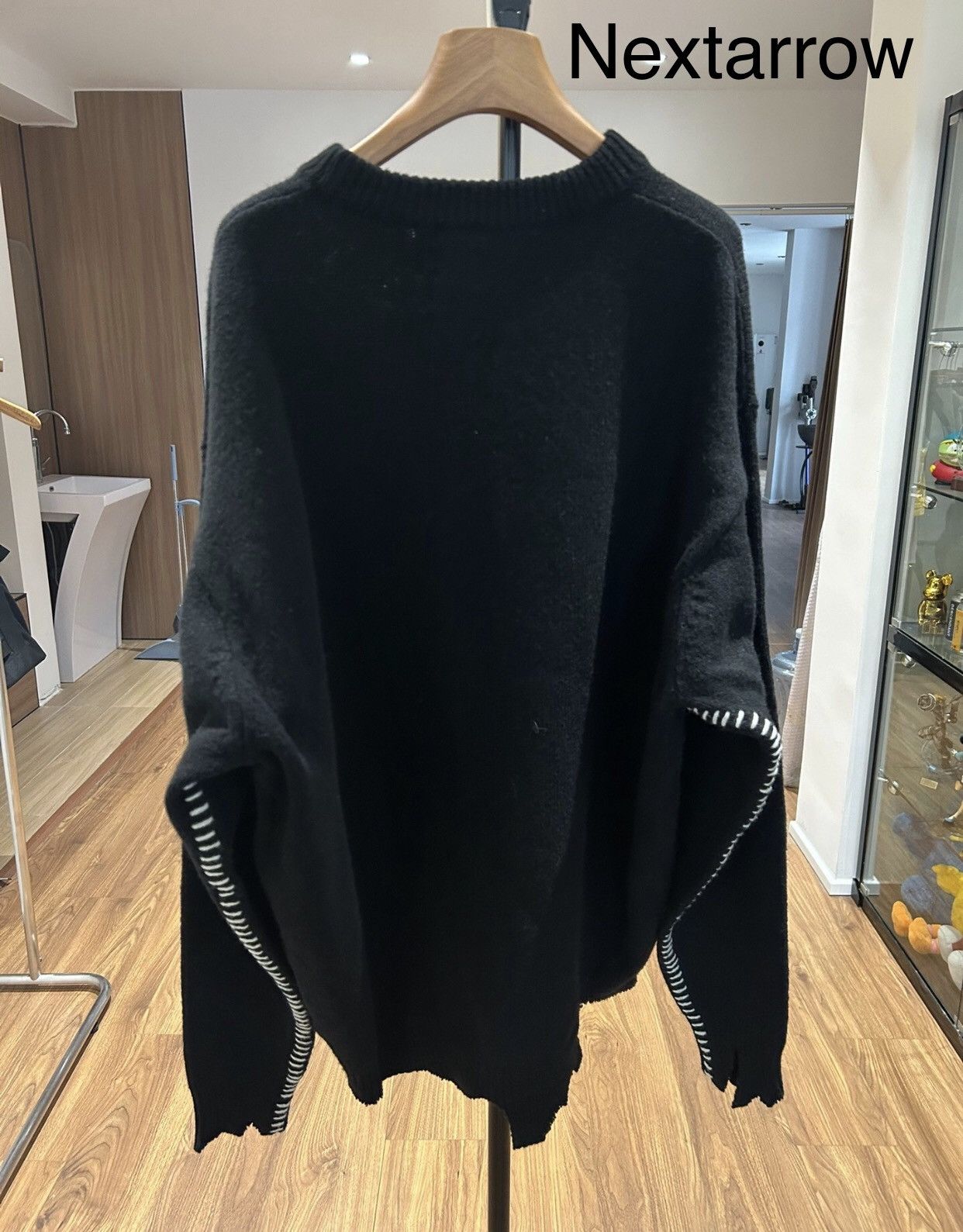 Saint Michael Saint Michael 22AW wool damaged knitted sweater2412- Size US L / EU 52-54 / 3 - 2 Thumbnail
