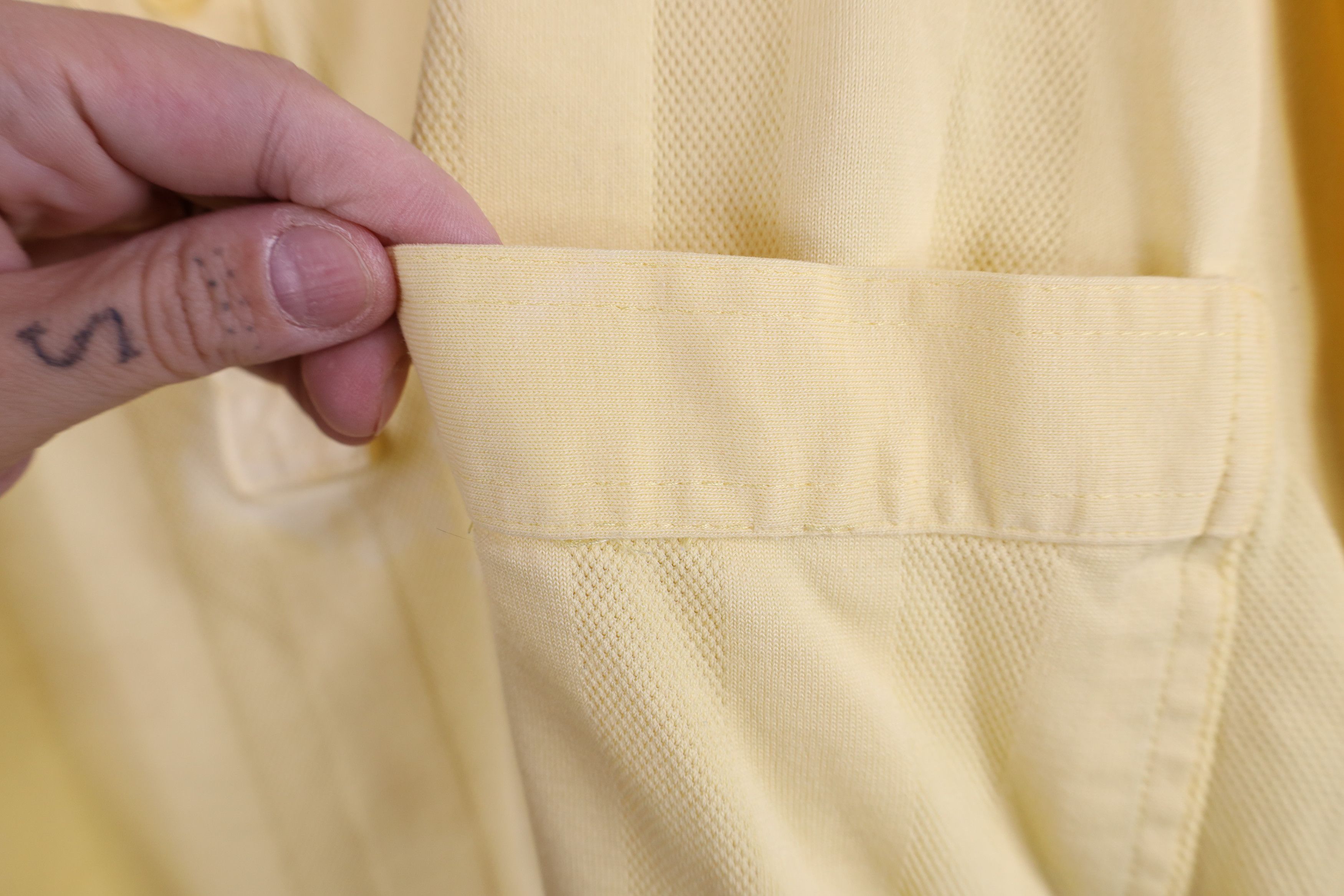 Vintage Vintage 90s Streetwear Knit Pullover Polo Shirt Yellow Size US XXL / EU 58 / 5 - 7 Thumbnail