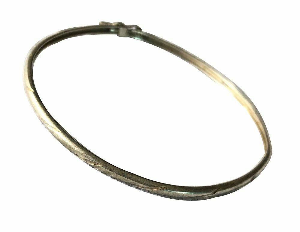 Designer Pre Owned Mexican Sterling Silver Bangle Bracelet Size ONE SIZE - 2 Thumbnail
