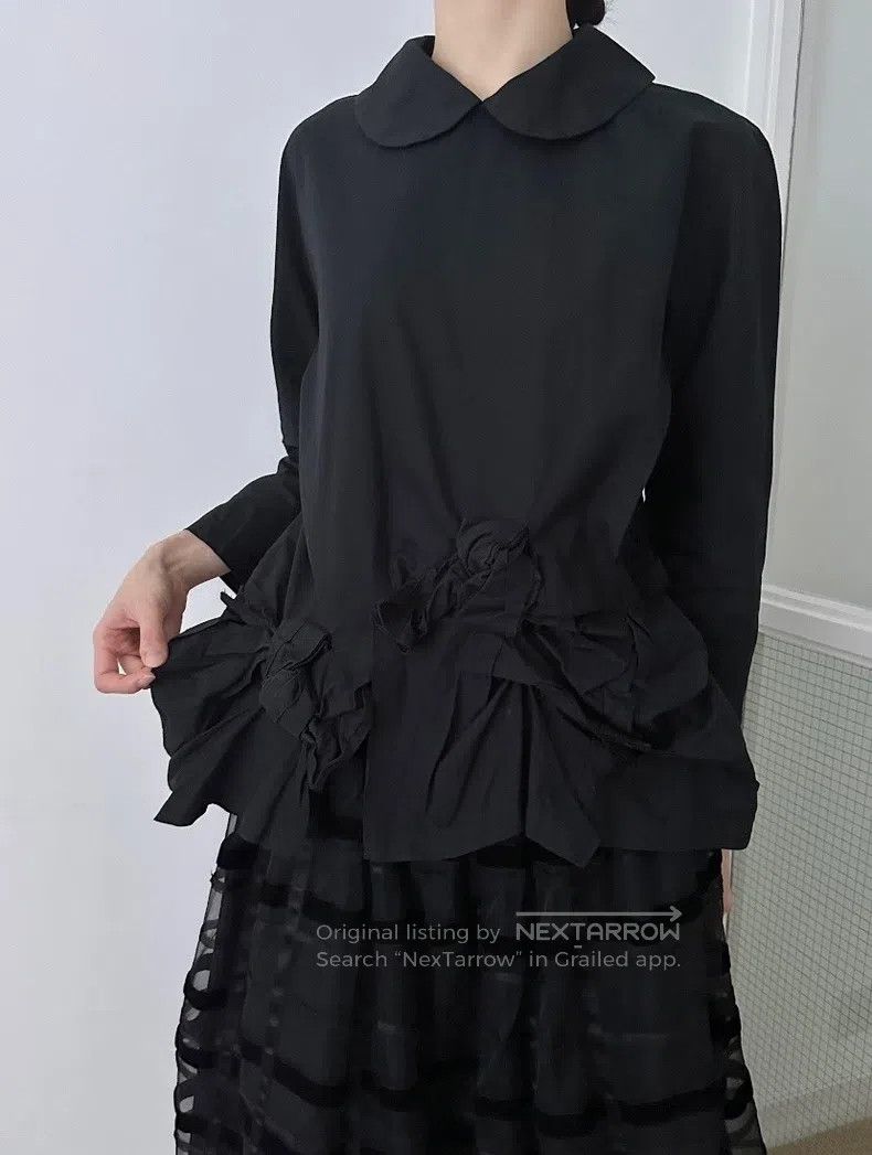 Comme des Garcons Comme Des Garcons Main Line Rose Hem Doll Collar Top Size M / US 6-8 / IT 42-44 - 1 Thumbnail