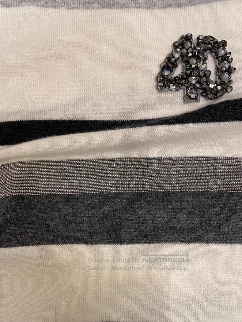 Brunello Cucinelli Brunello Cucinelli Grey White Beige Contrast Cashmere Shor Size S / US 4 / IT 40 - 7 Thumbnail