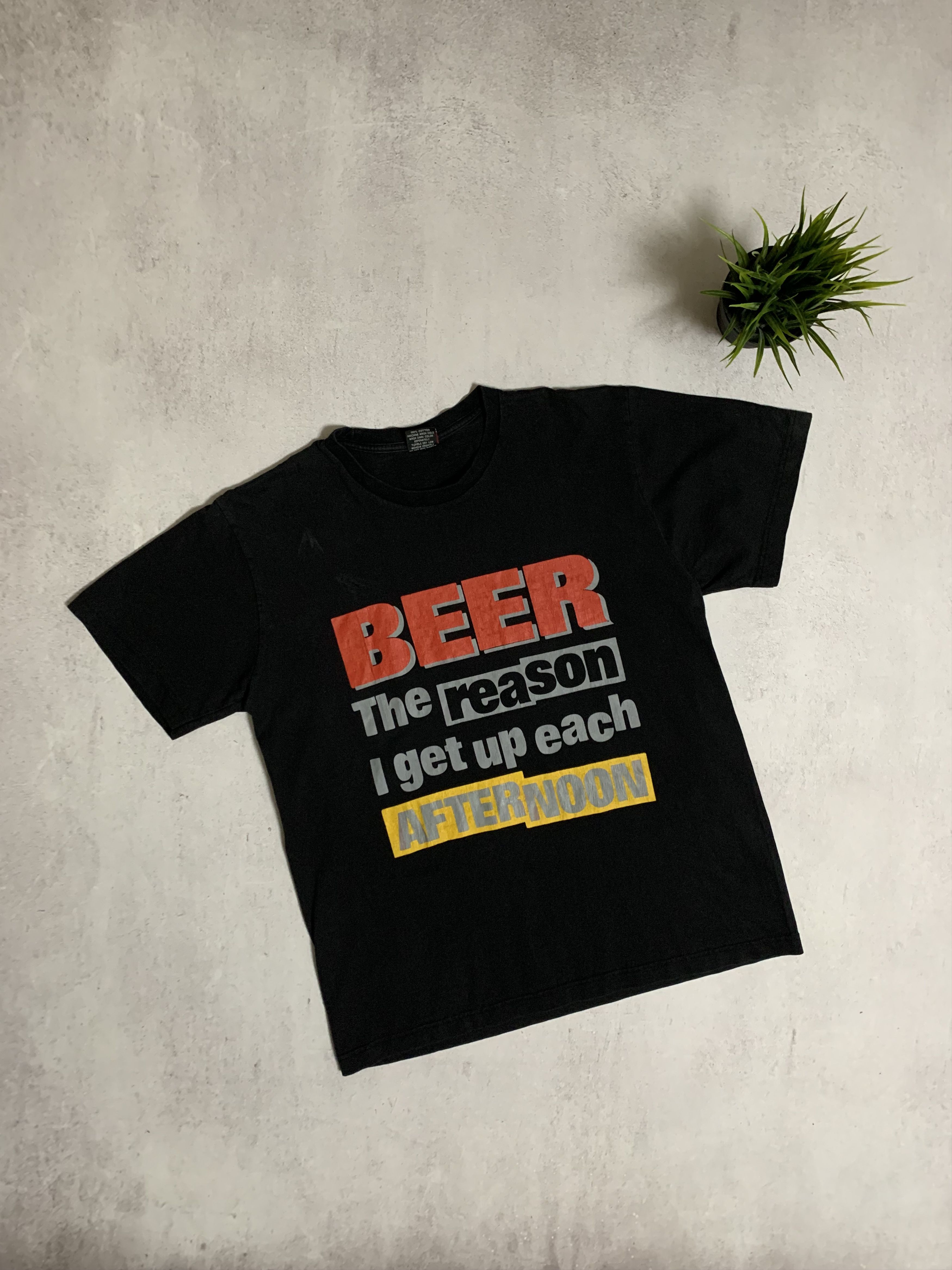 Vintage Vintage Beer T Shirt Tee Humor Baggy Big Logo Crazy 90s Size US L / EU 52-54 / 3 - 1 Thumbnail