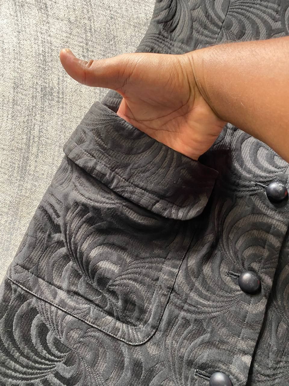 Balenciaga × Vintage Vintage Balenciaga Paris Jacquard Button-Up Dress Size XS / US 0-2 / IT 36-38 - 5 Thumbnail