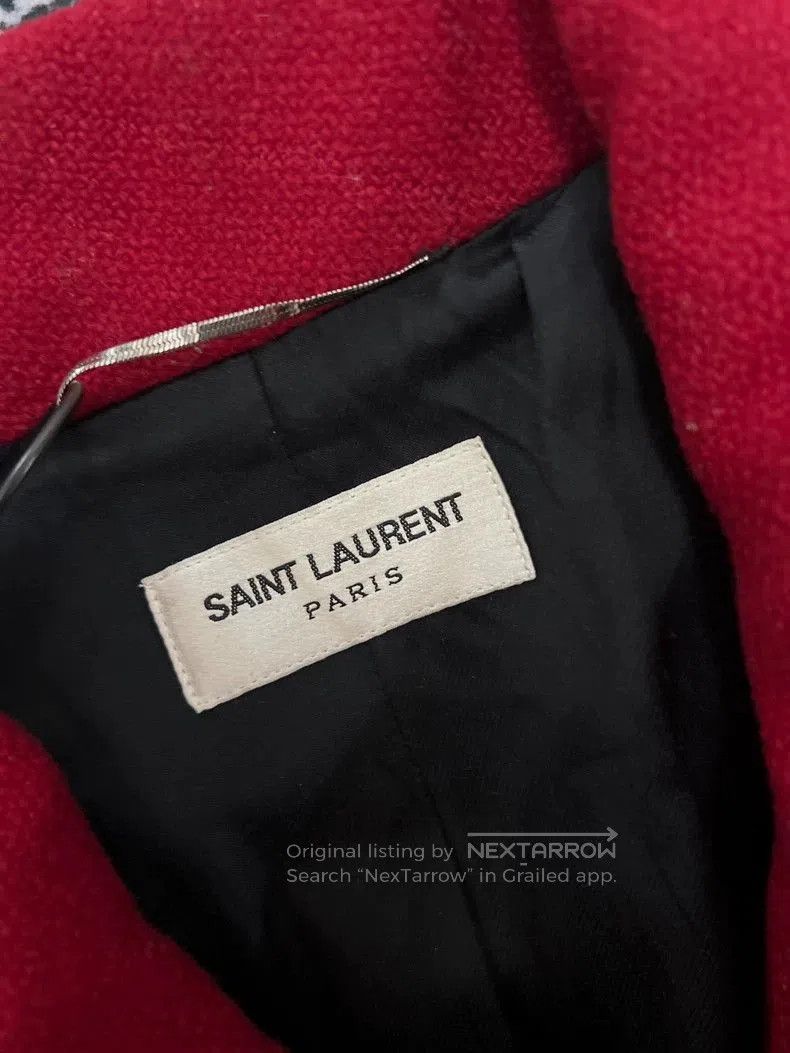 Saint Laurent Paris Saint Laurent Red Leopard Print Varsity Jacket. Size US L / EU 52-54 / 3 - 5 Thumbnail