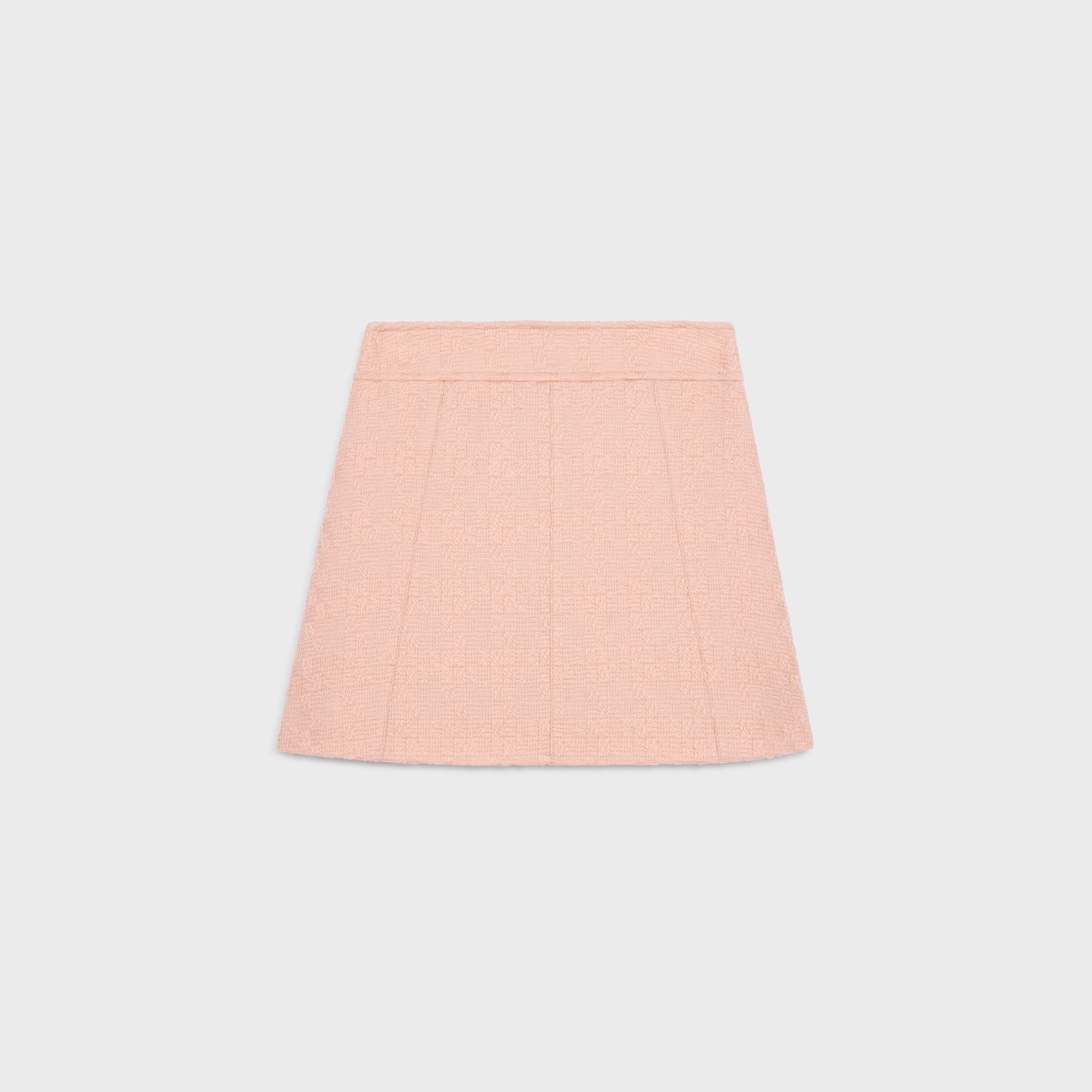 Celine trapeze mini skirt in wool natte pink Size 26" / US 2 / IT 38 - 1 Thumbnail