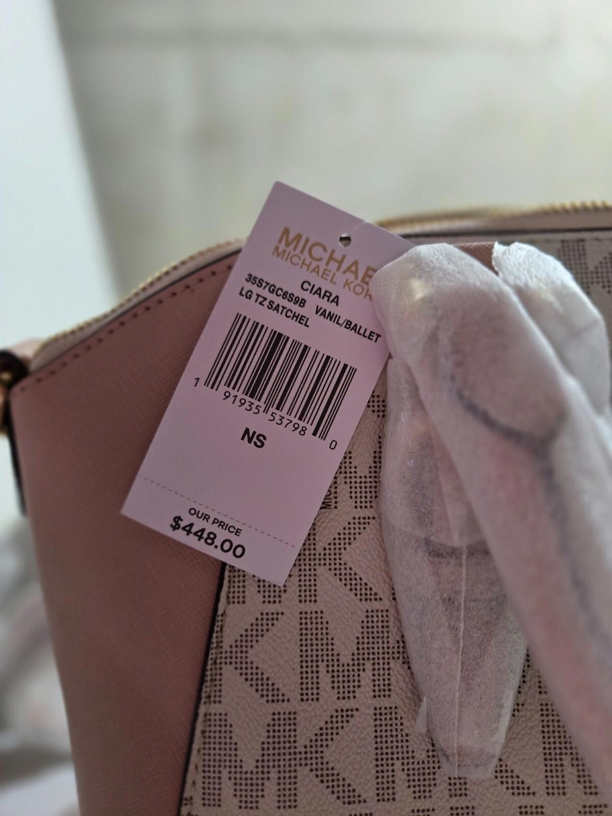 Michael Kors Michael Kors Ciara Top Zip Leather Satchel Handbag Ballet Size ONE SIZE - 3 Thumbnail
