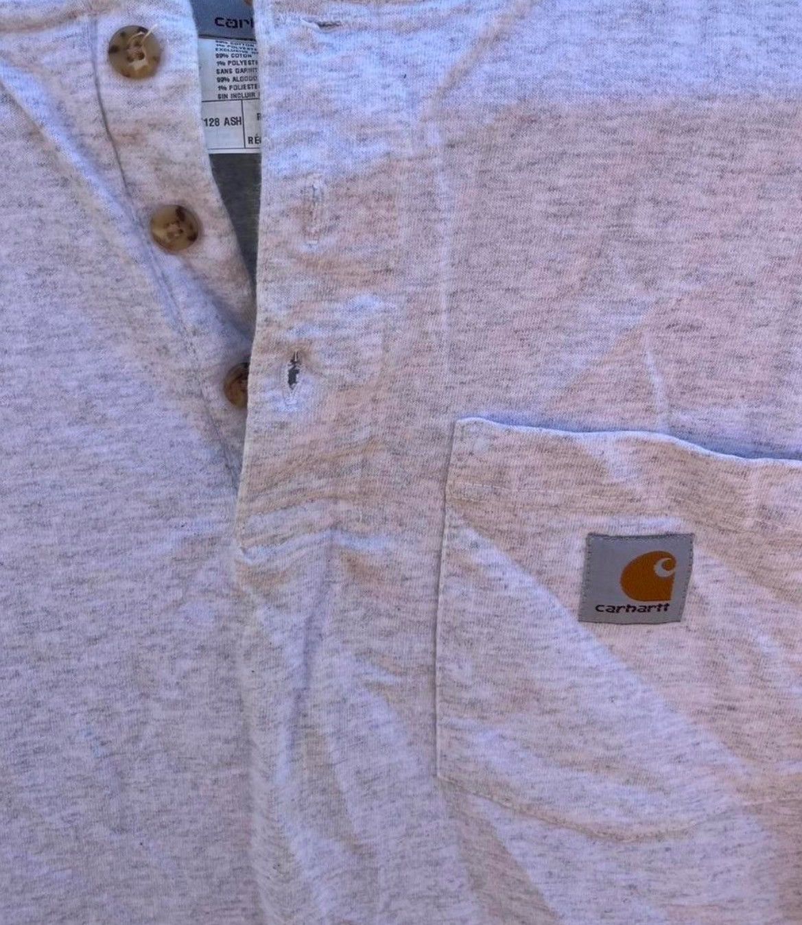 Carhartt Carhartt K128 Loose Fit Heavyweight Henley Long Sleeve XL Size US XL / EU 56 / 4 - 5 Thumbnail