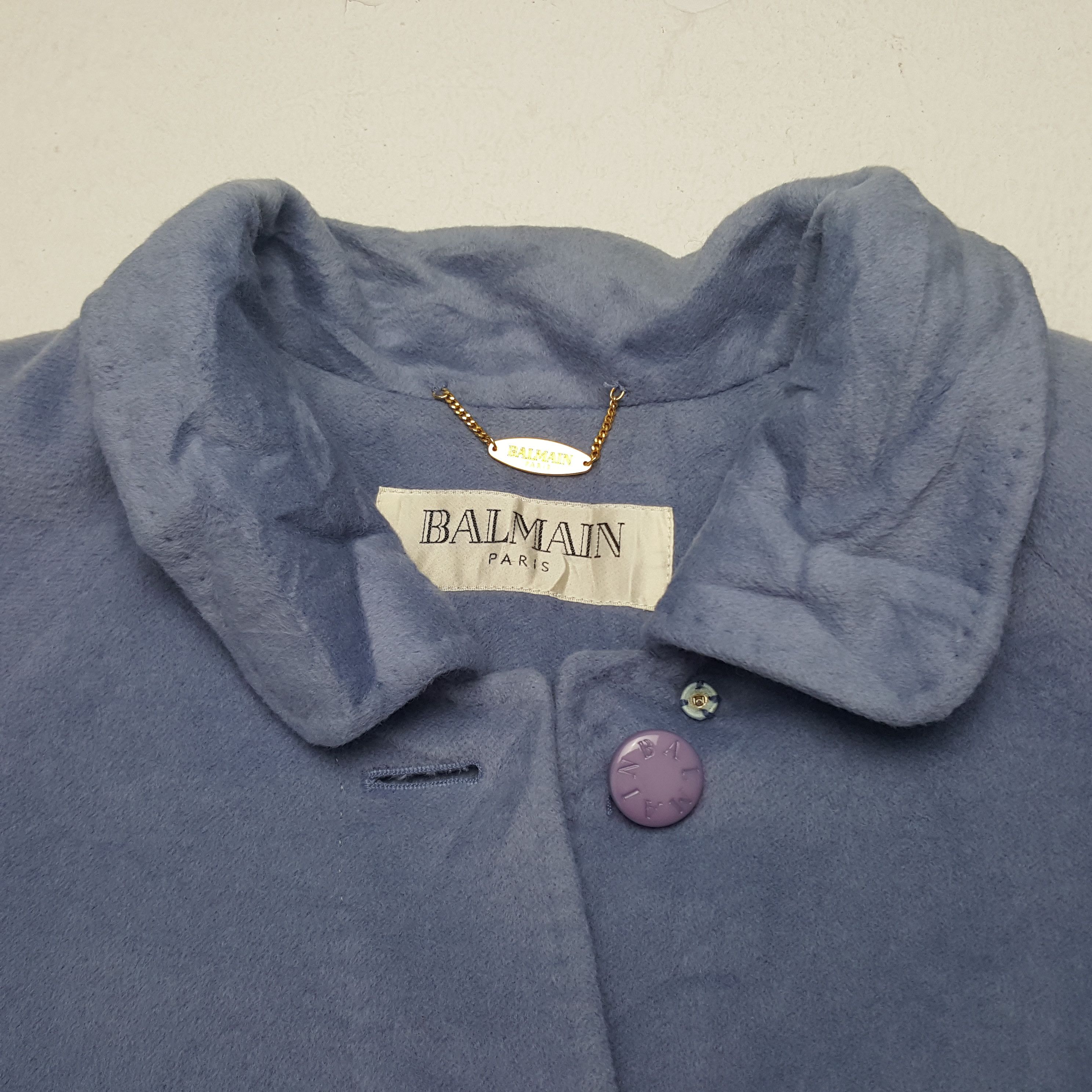 Balmain × Vintage Vintage Balmain Paris Luxury Brand Trench Coat Jacket Size US M / EU 48-50 / 2 - 4 Thumbnail