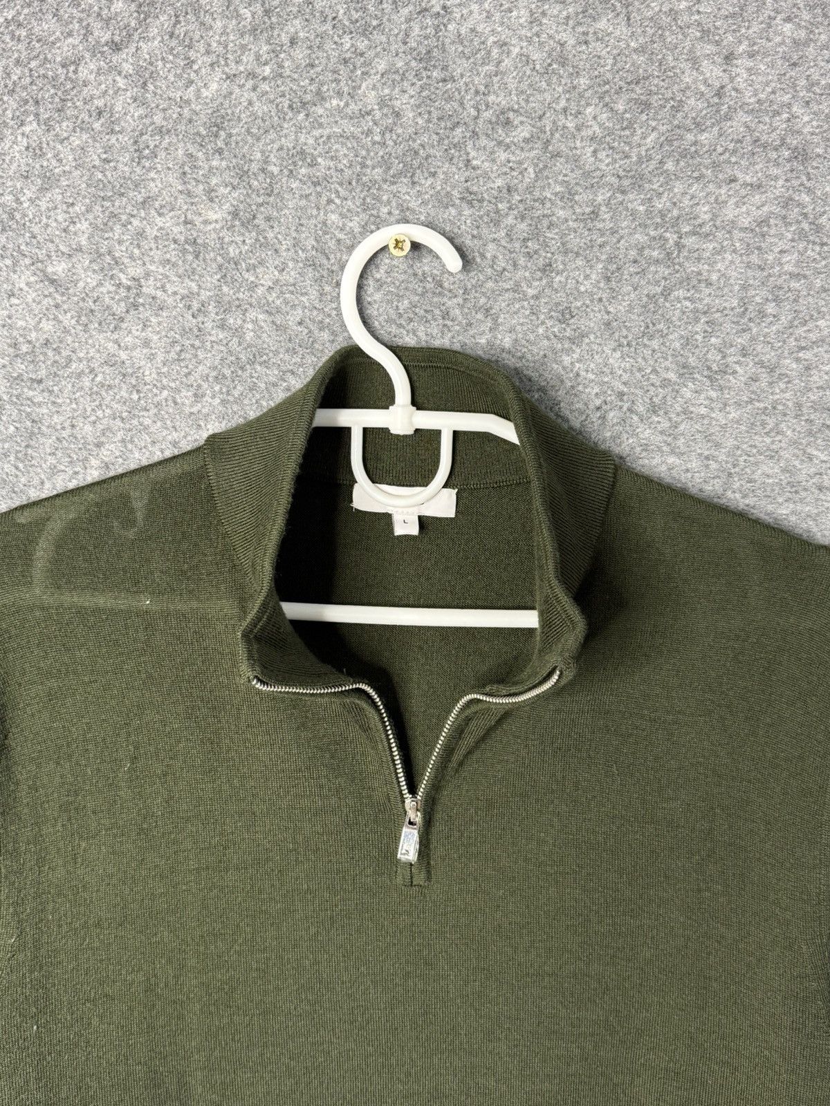 Reiss Reiss 1/3 Zip Mens Green wool jumper size L Size US L / EU 52-54 / 3 - 6 Thumbnail