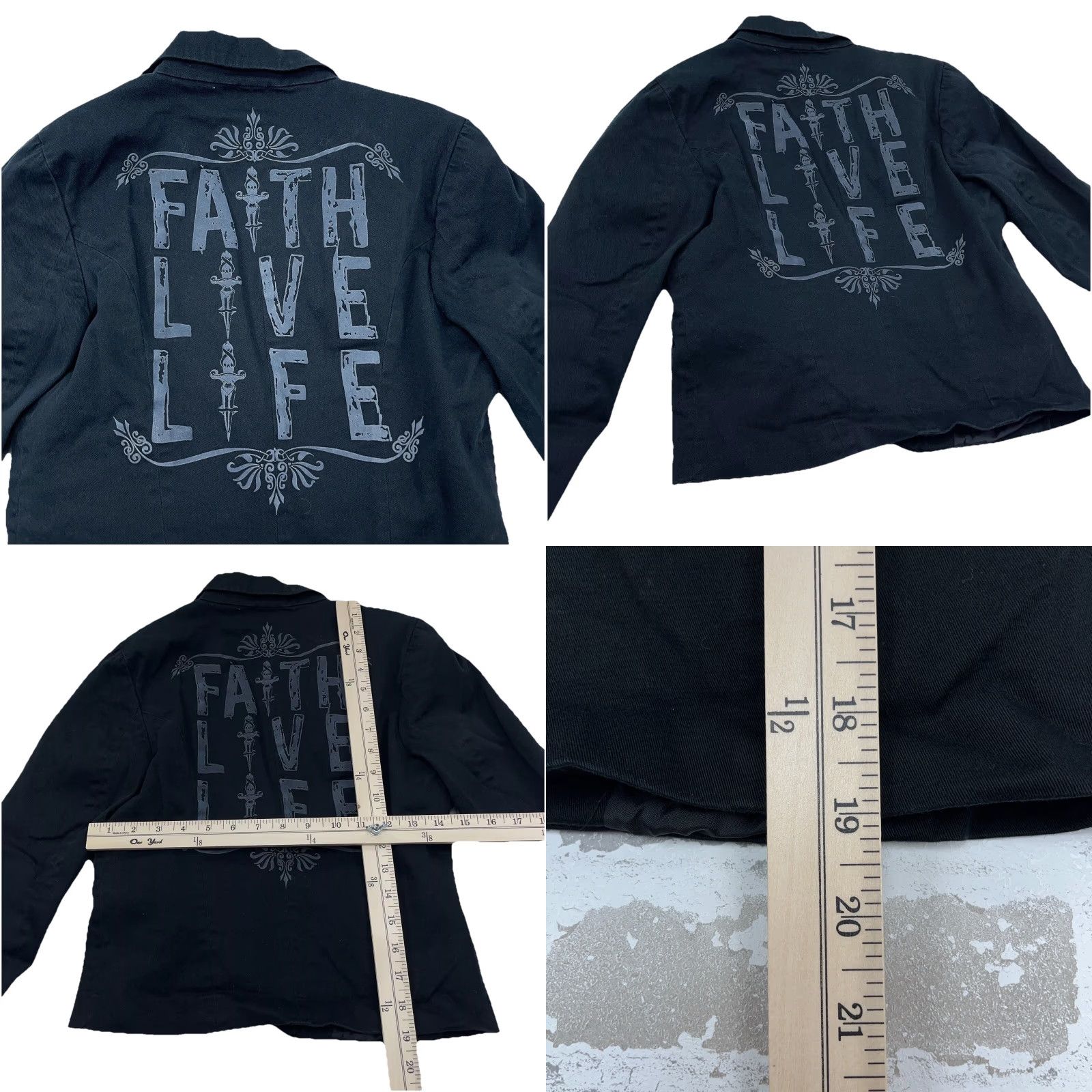 Vintage VINTAGE? Blac Label Pink Jacket Women M Black Blazer Sport Coat Button Goth Punk Size M / US 6-8 / IT 42-44 - 8 Thumbnail