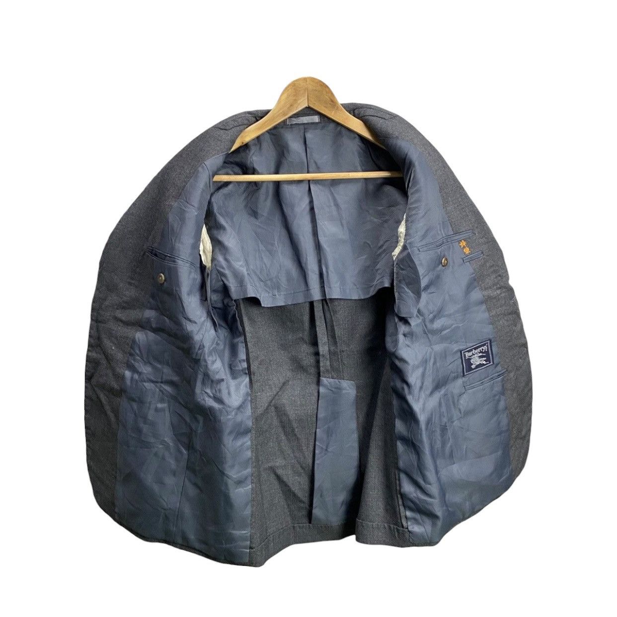 Burberry Burberrys Vintage Charcoal Gray 2-ButtonTailoredBlazerJacket Size US M / EU 48-50 / 2 - 3 Thumbnail