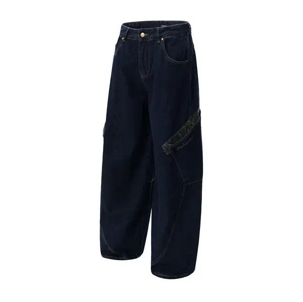 VIBE Men's loose wide-leg scimitar jeans with patch pockets Size US 34 / EU 50 - 2 Thumbnail