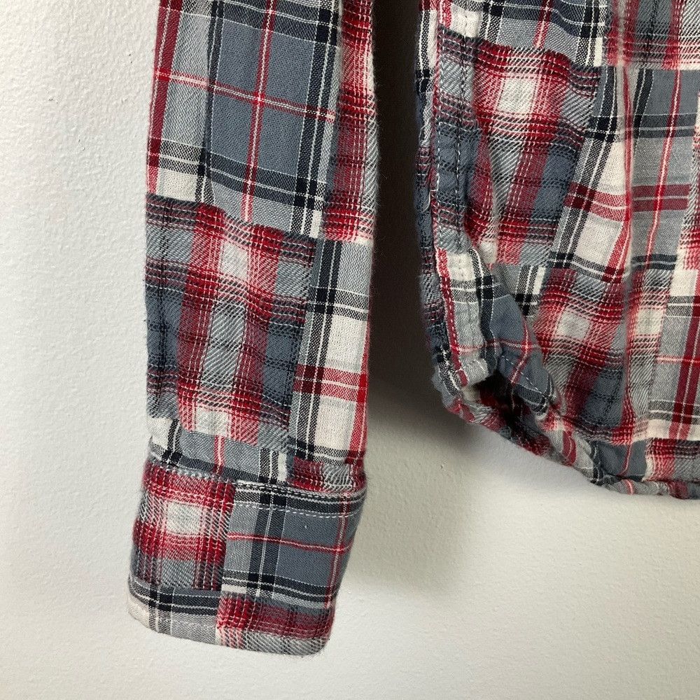 Lucky Brand Lucky Brand Red/Grey Plaid Pearl Western Cowboy Shirt Size US S / EU 44-46 / 1 - 9 Thumbnail