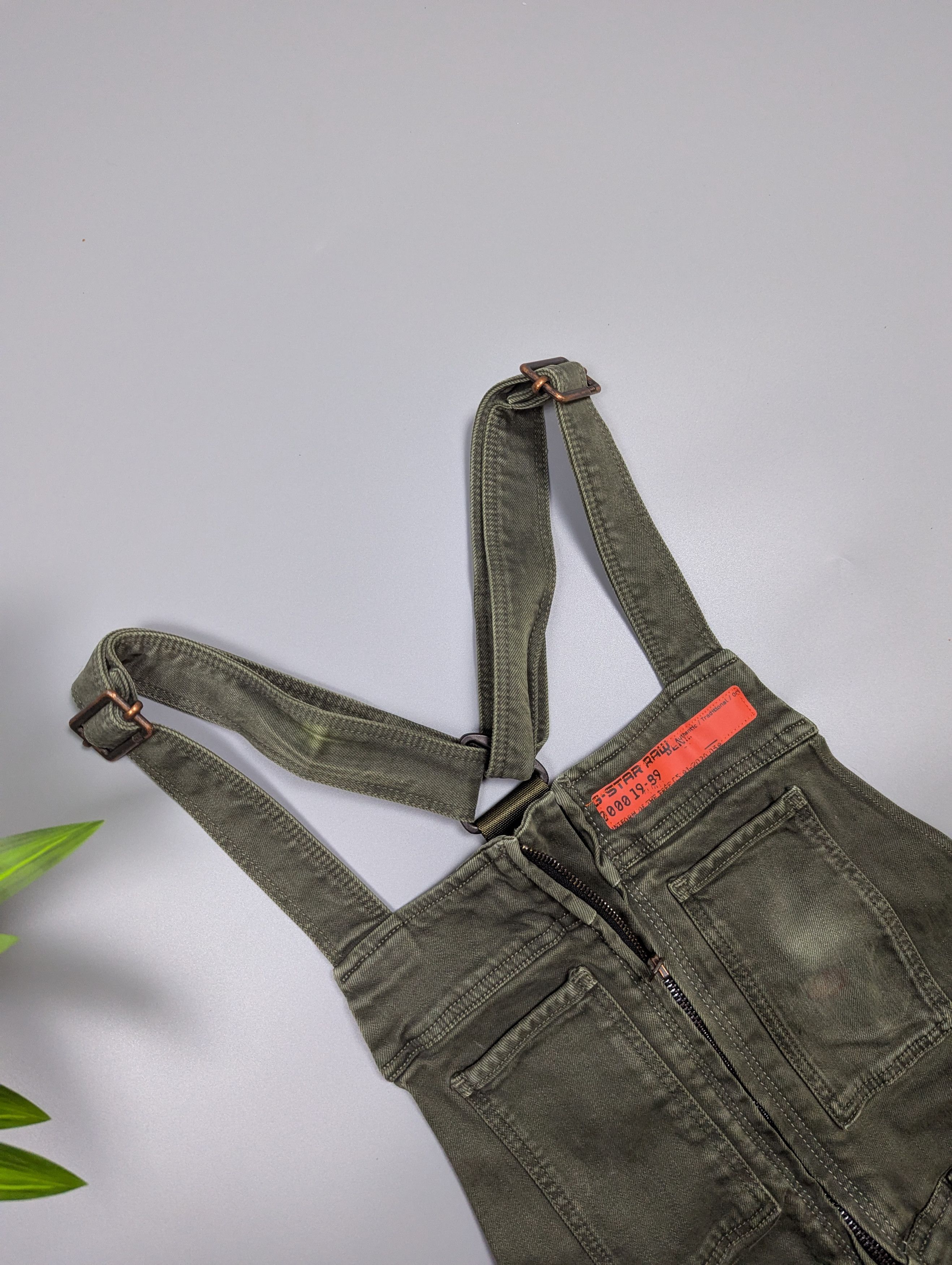 G-Star G-Star RAW Women’s Slim Olive Green Denim Dungaree Jumpsuit Size 27" / US 4 / IT 40 - 15 Thumbnail