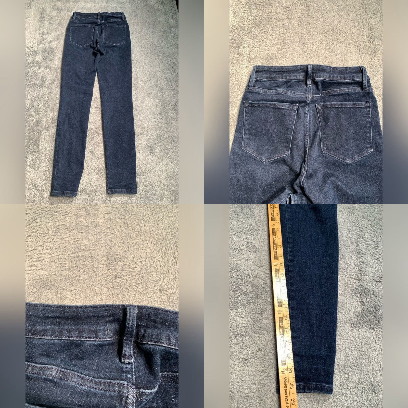 Frame Frame Denim Frame le One Skinny Jeans Dark Blue Keller 1 Jeans Women Juniors Blue Skinny 1 Size 25" / US 0 / IT 36 - 8 Thumbnail