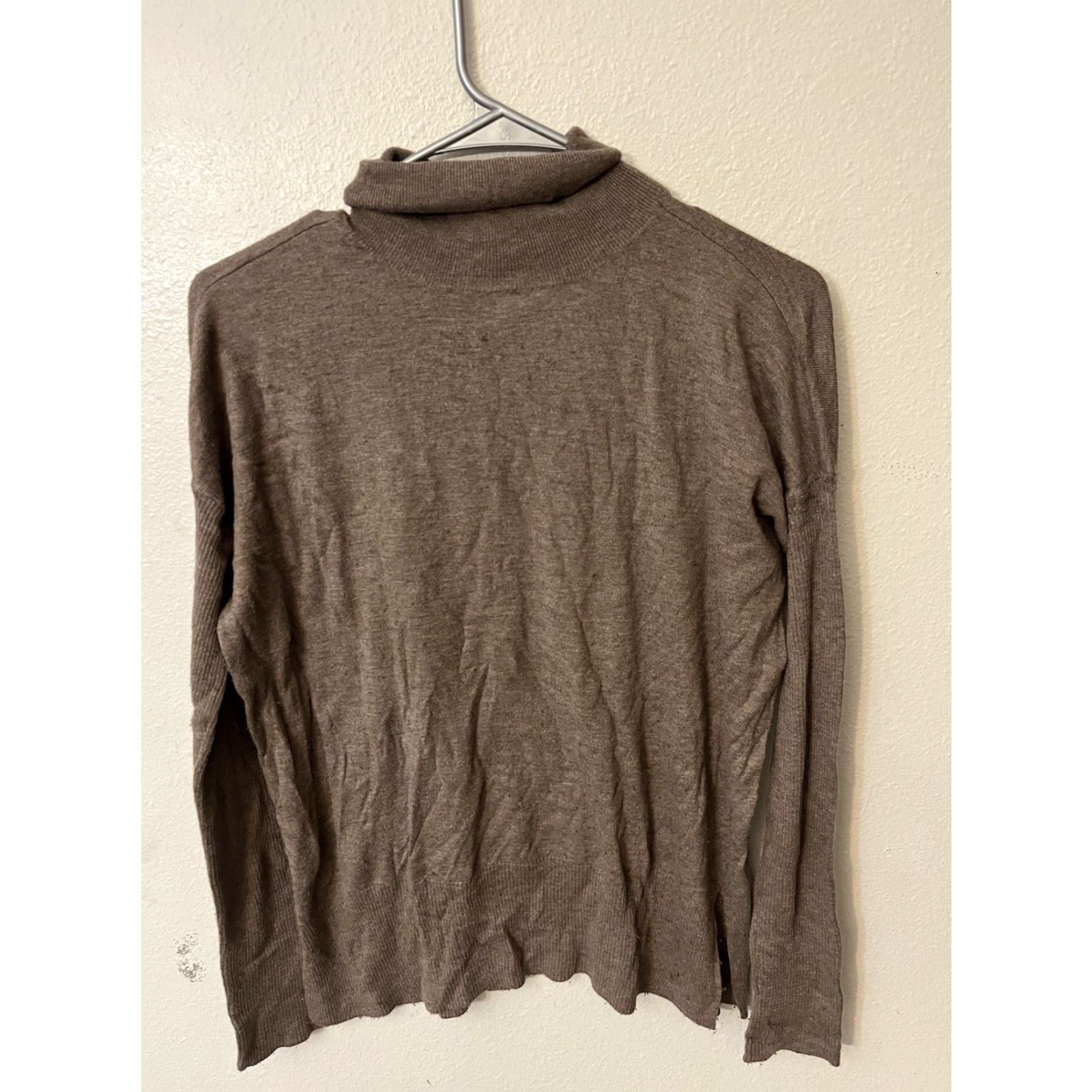 Gap Gap Sweater Women's Pullover Turtleneck Long Sleeve S Brown Cashmere Blend Nylon Viscose Polyester Knit Vintage No Size S / US 4 / IT 40 - 2 Thumbnail