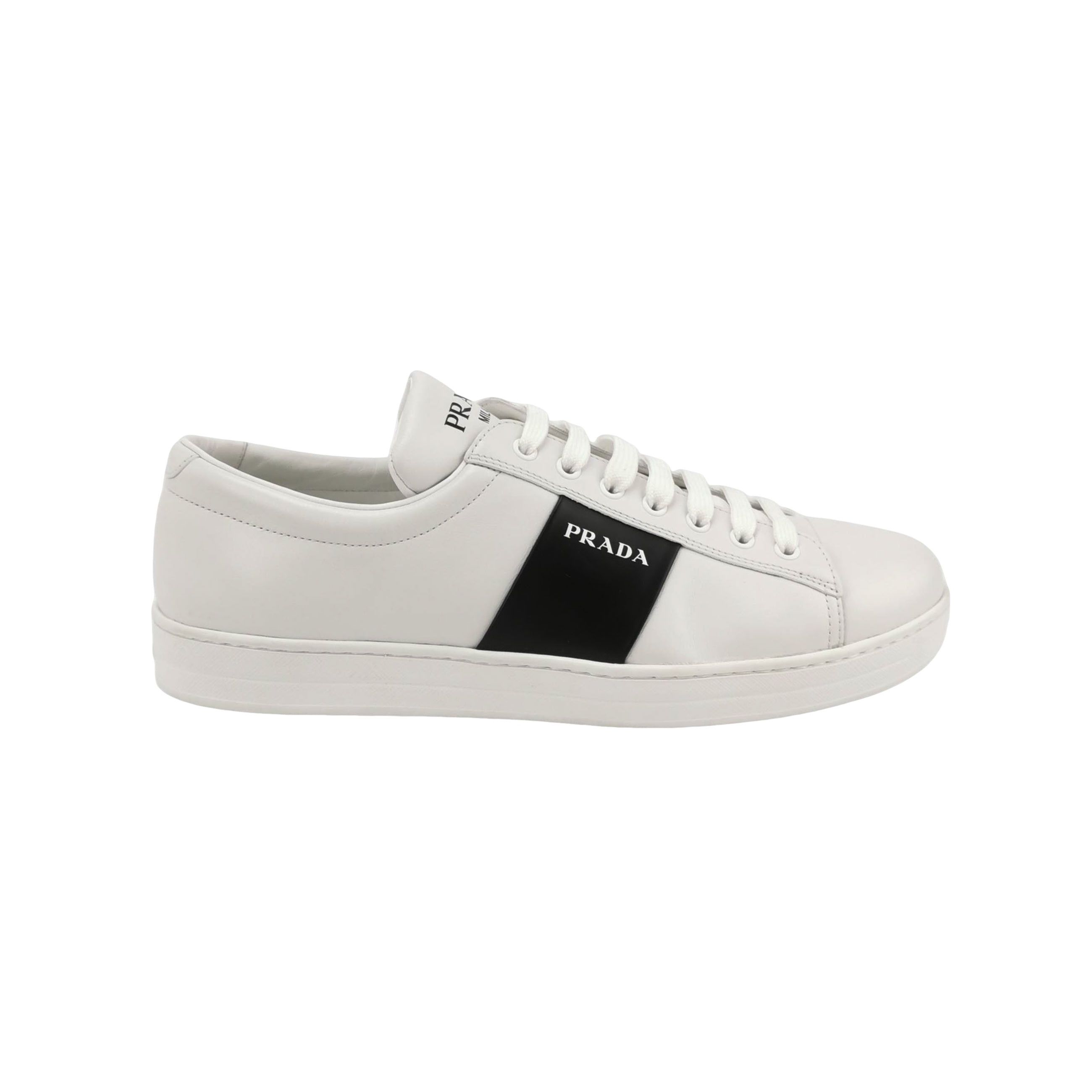 Prada Prada Logo Leather Sneakers 10.5 Size US 10 / EU 43 - 1 Thumbnail