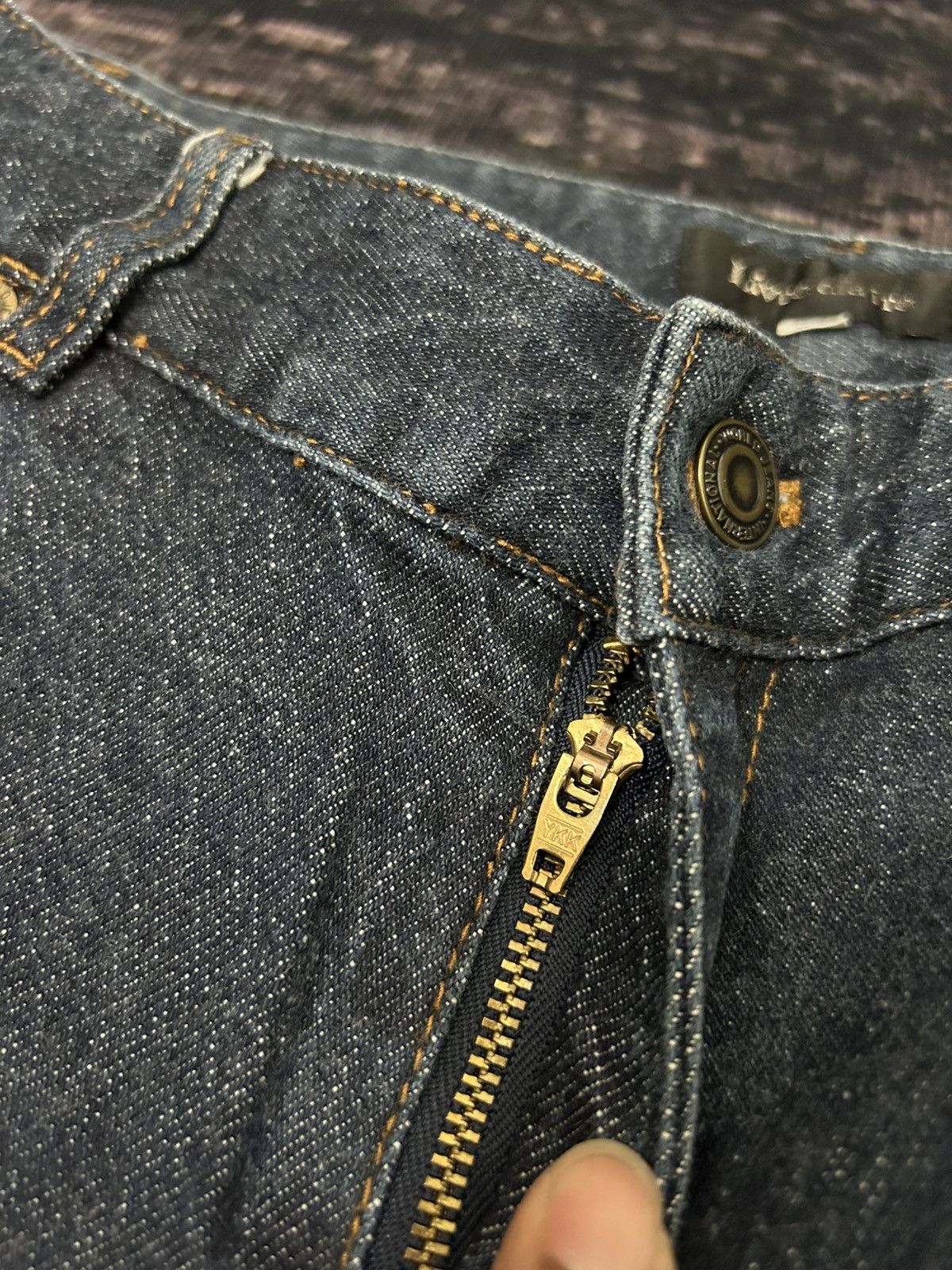 If Six Was Nine Livre Claire Japan Lace Up Super Flare Jeans Size US 30 / EU 46 - 9 Thumbnail