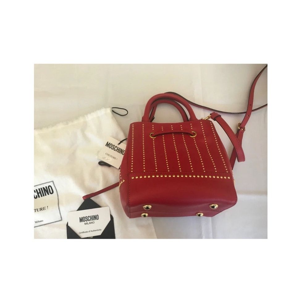 Moschino SS17 Moschino Couture Jeremy Scott Gold LEATHER BUCKET BAG Size ONE SIZE - 4 Thumbnail