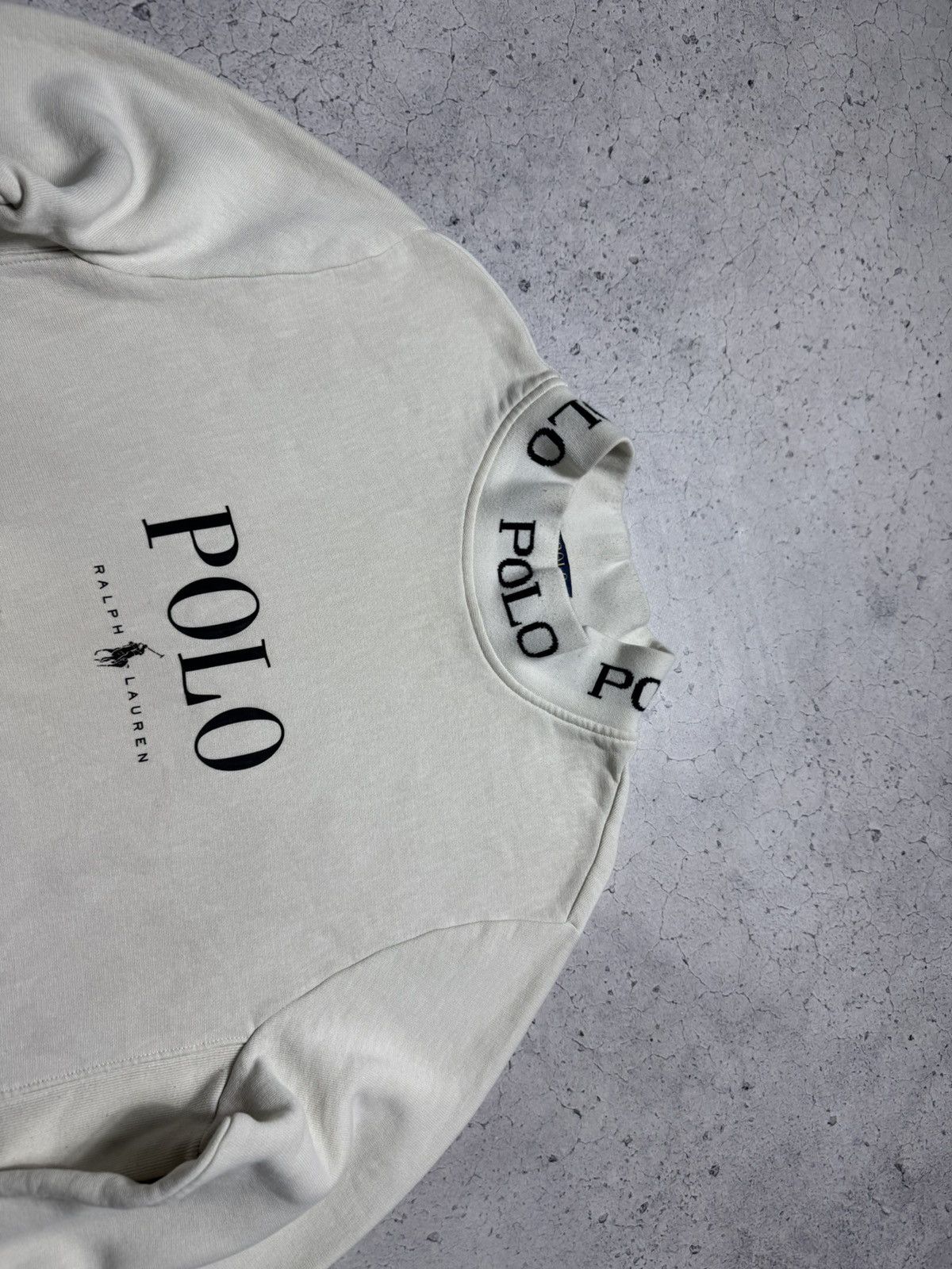 Polo Ralph Lauren Polo Ralph Lauren Beige Sweatshirt Big Logo Y2K PRL Size US M / EU 48-50 / 2 - 4 Thumbnail