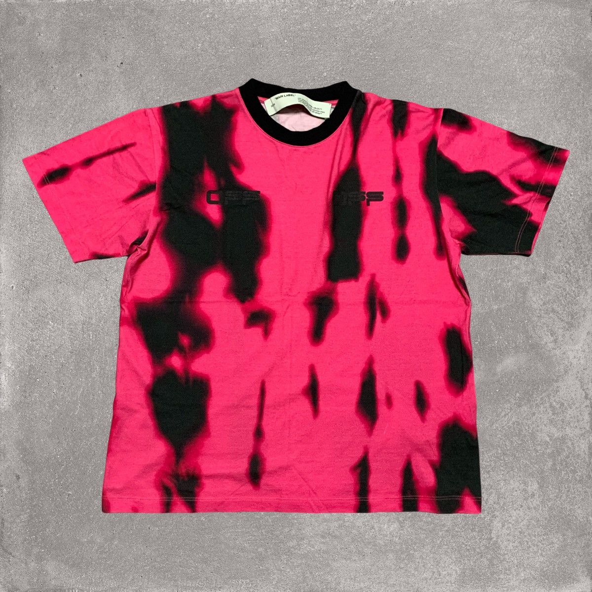Off-White Off White XS Pink Tie Dye Black Tee Virgil Abloh Size US XS / EU 42 / 0 - 1 Thumbnail