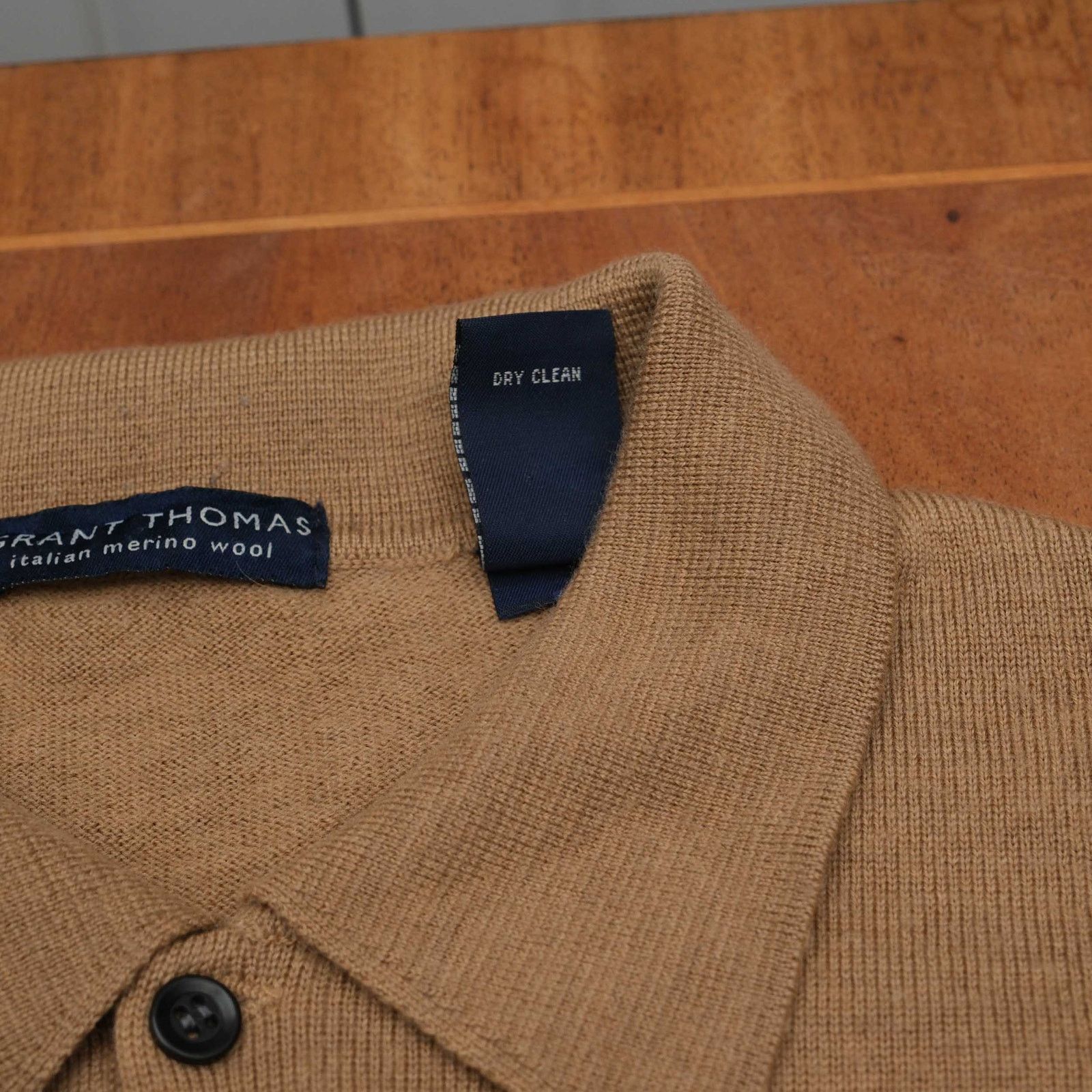 Grant Thomas Grant Thomas Made in Italy XL Merino Wool Collared Sweater Size US XL / EU 56 / 4 - 5 Thumbnail
