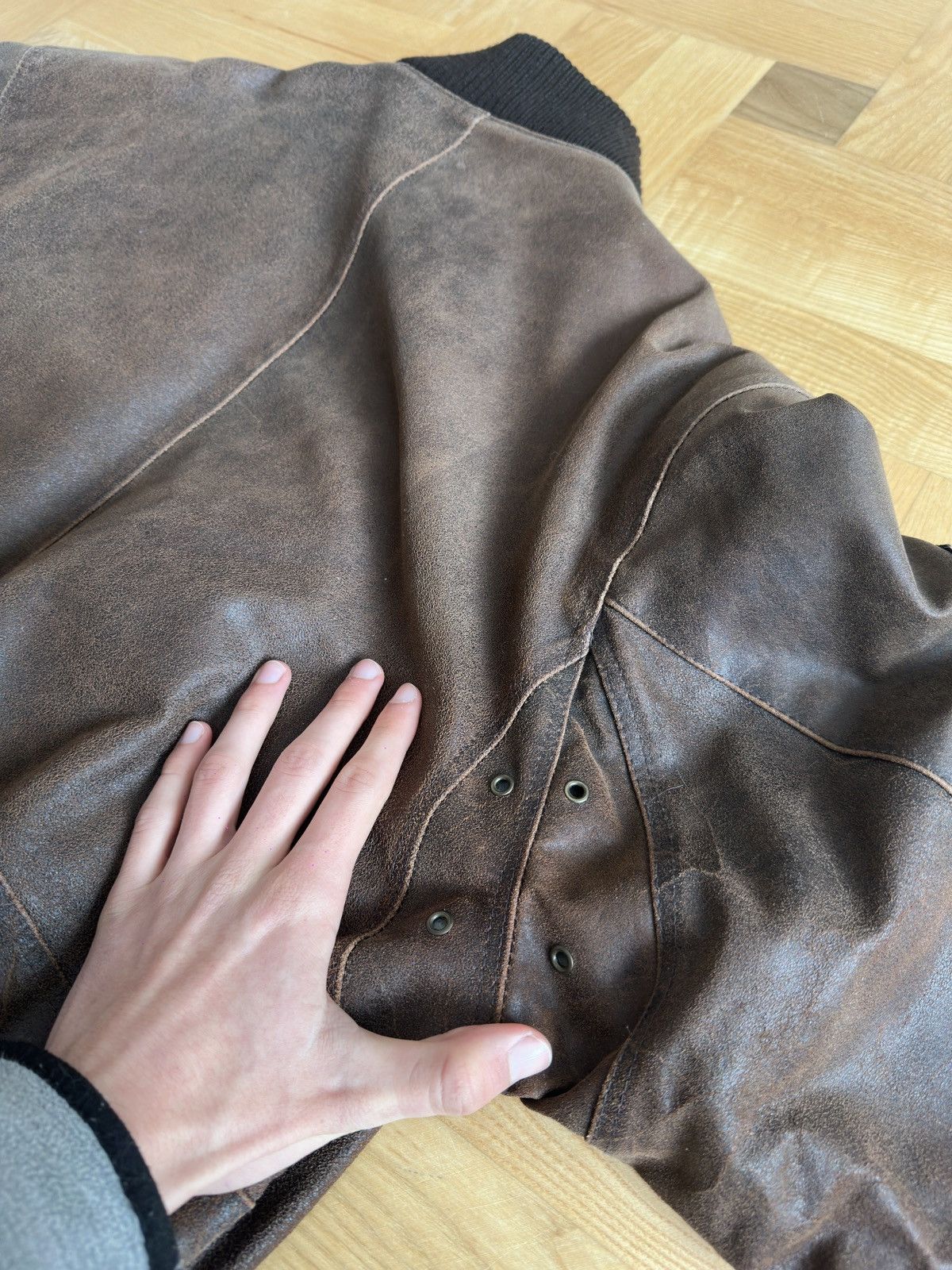 Avirex Vintage 80-90s B-3 Aviator Flight Leather Bomber Jacket Size US L / EU 52-54 / 3 - 8 Thumbnail