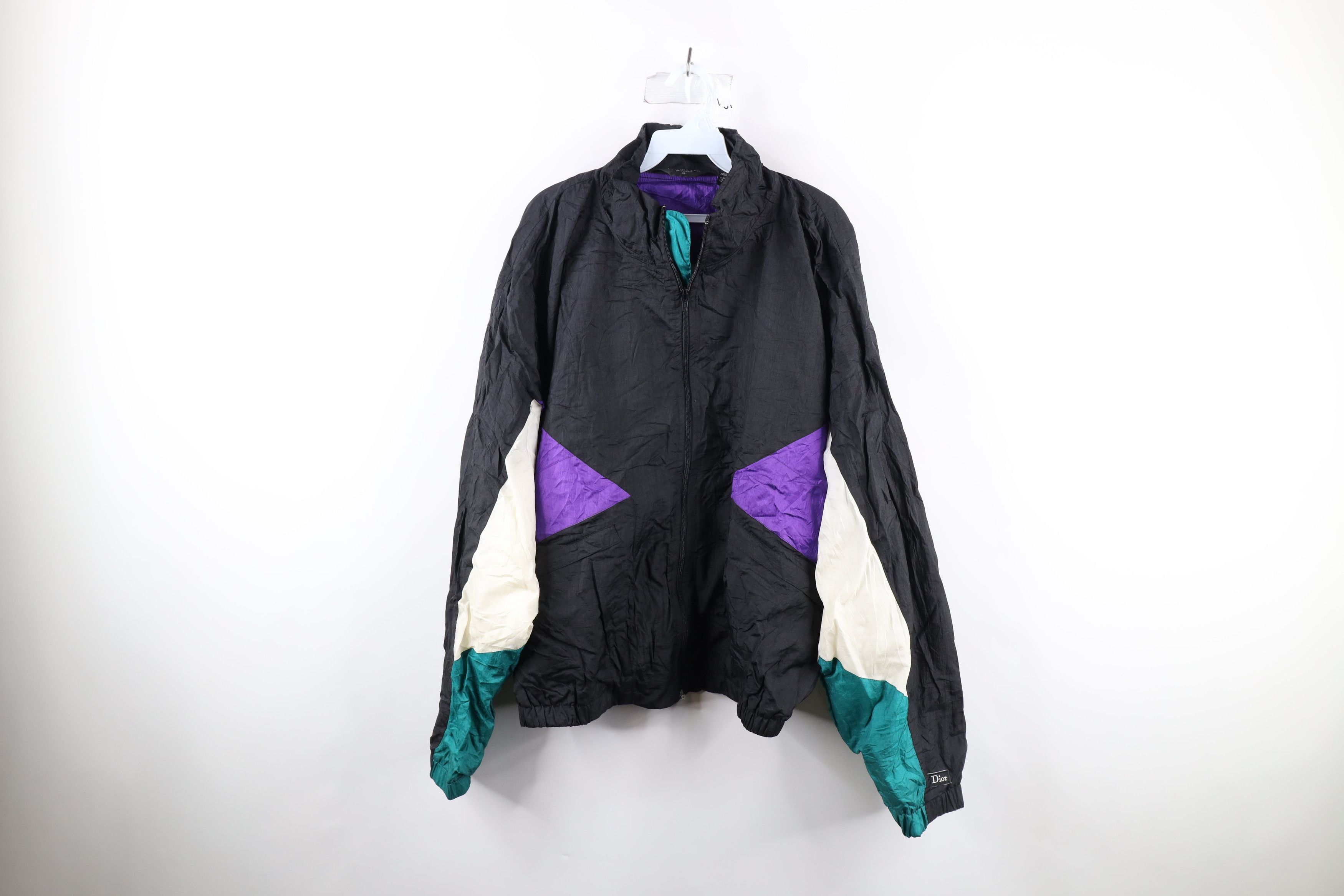 image of Vintage 90's Christian Dior Block Lined Windbreaker Jacket, Men's (Size XL)