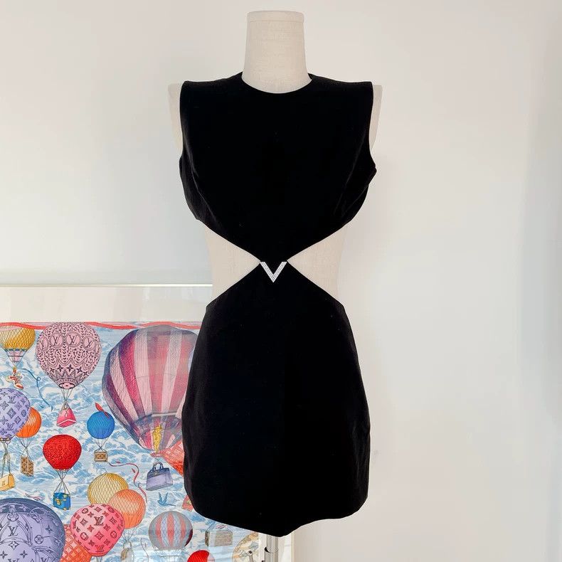 Other Valentino Black openwork dress Size S / US 4 / IT 40 - 1 Thumbnail