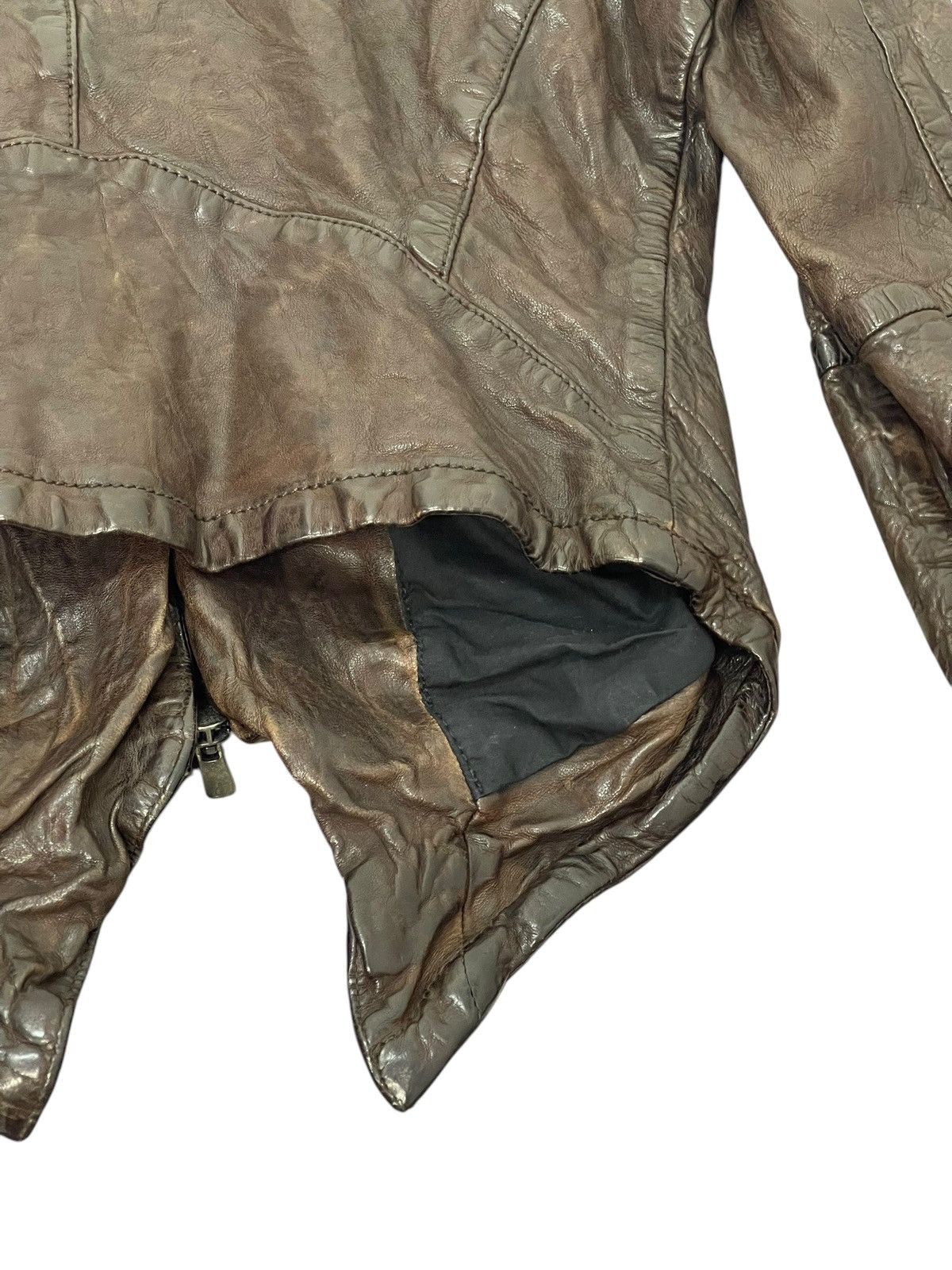 Leather Full Grain Leather Luva Tram Bikers Jacket Slim 6🟩7 Size US S / EU 44-46 / 1 - 12 Thumbnail