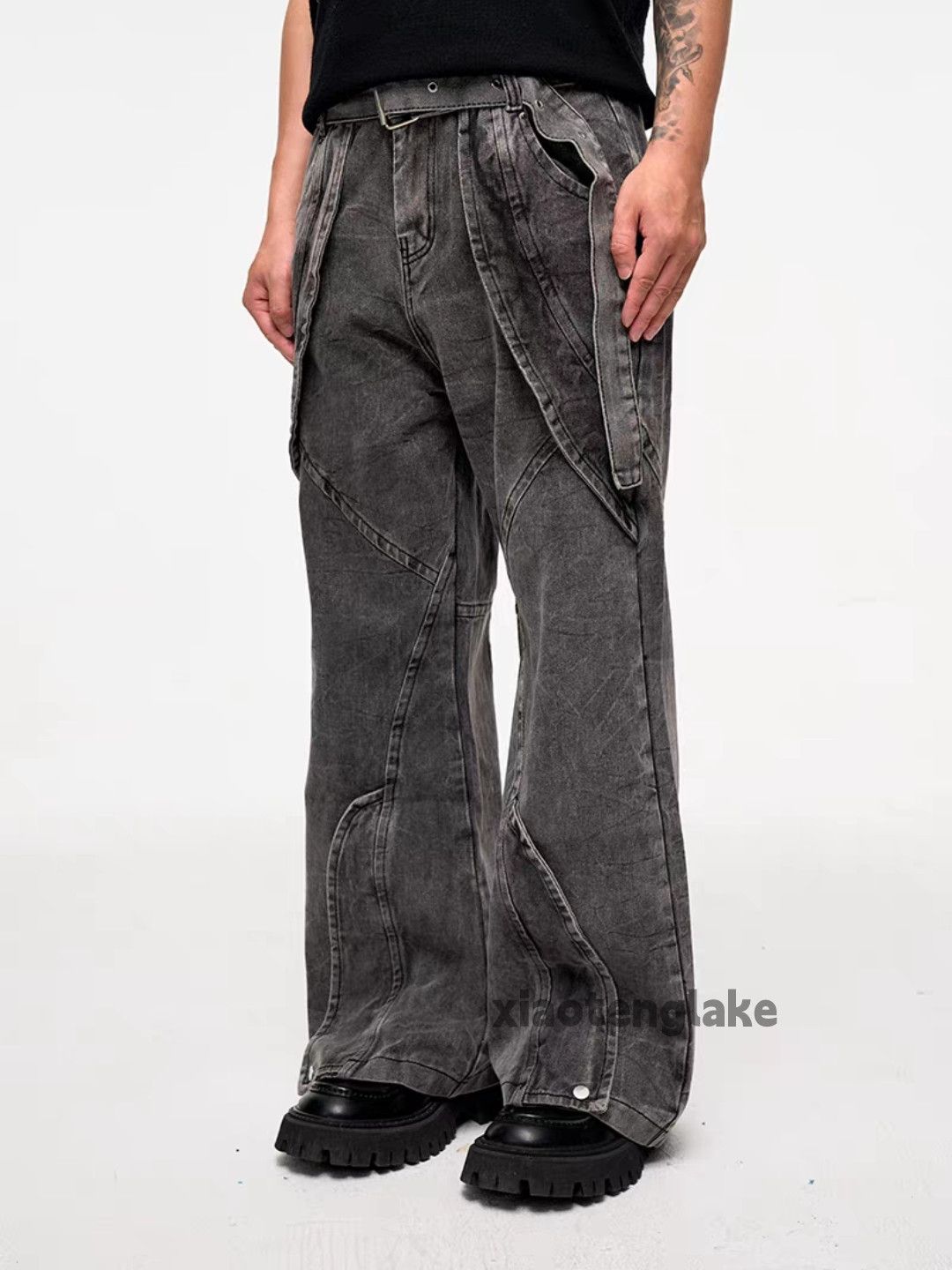 Jean xz Balenciaga rickowens style punk grunge loose jeans Size US 28 / EU 44 - 3 Thumbnail