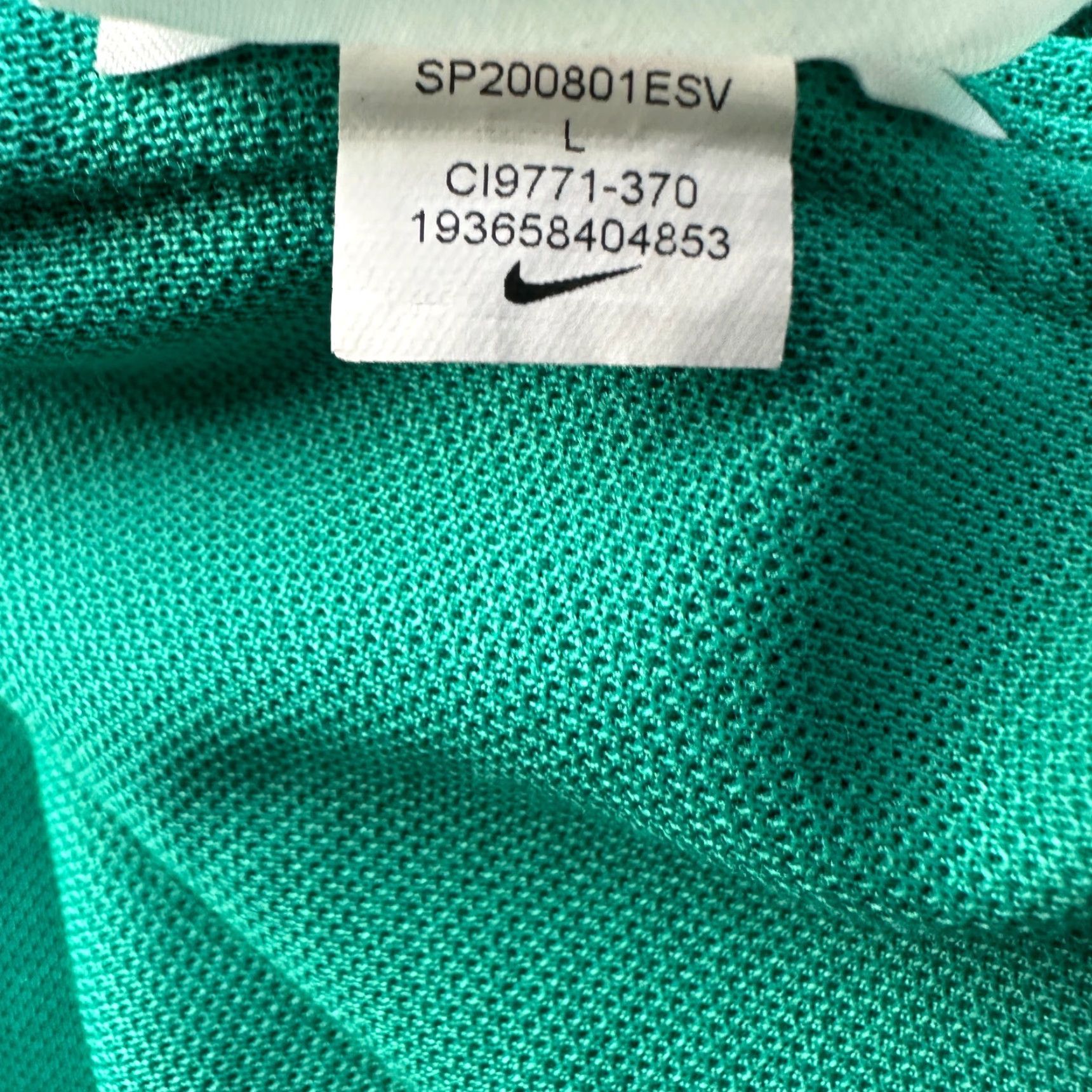 Nike Nike Polo Shirt Mens Large Green All Over Print Performance Pique Dri Fit Size US L / EU 52-54 / 3 - 7 Thumbnail