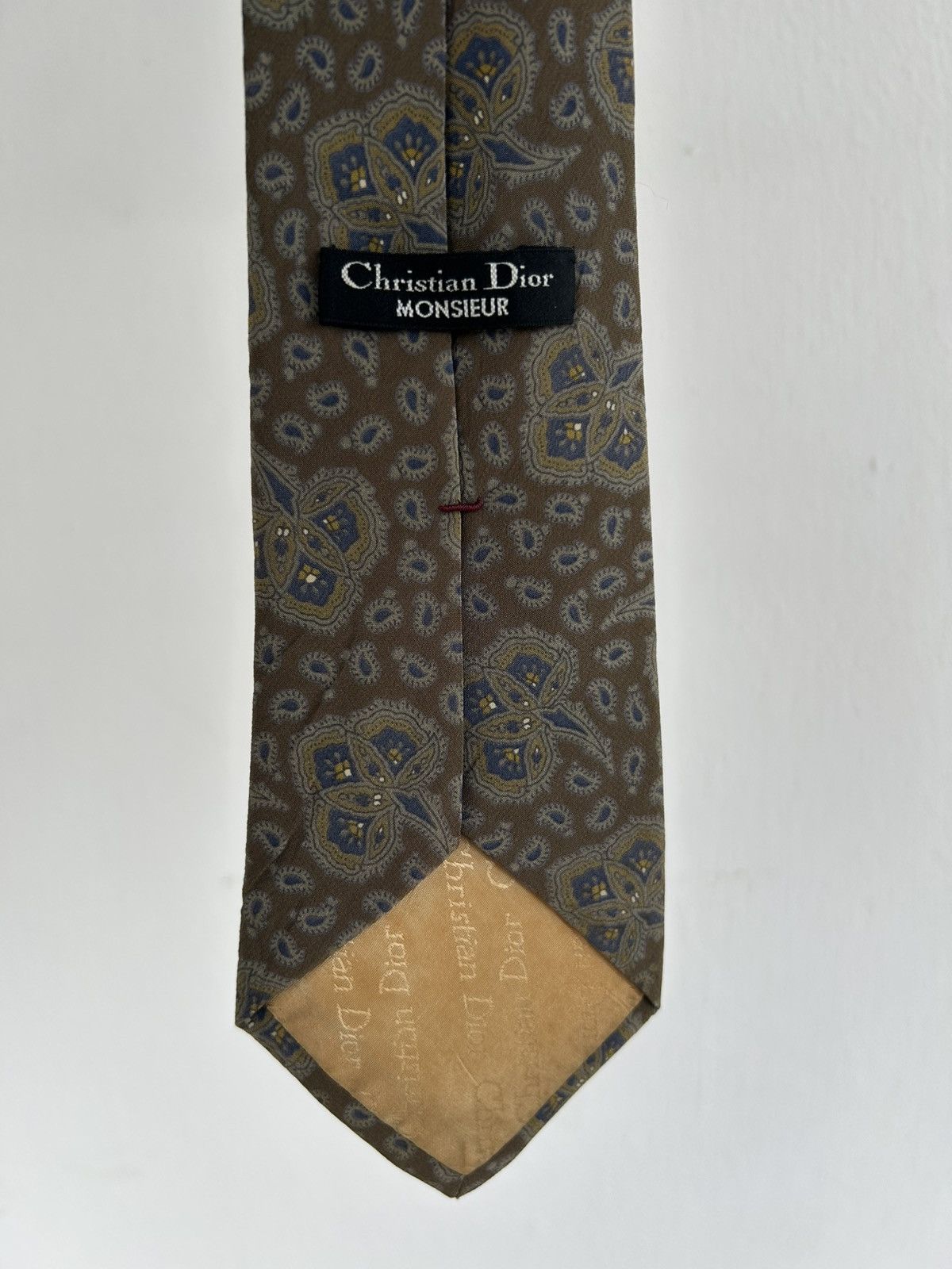 Christian Dior Monsieur Dior Paisley Vintage Tie Size ONE SIZE - 5 Thumbnail