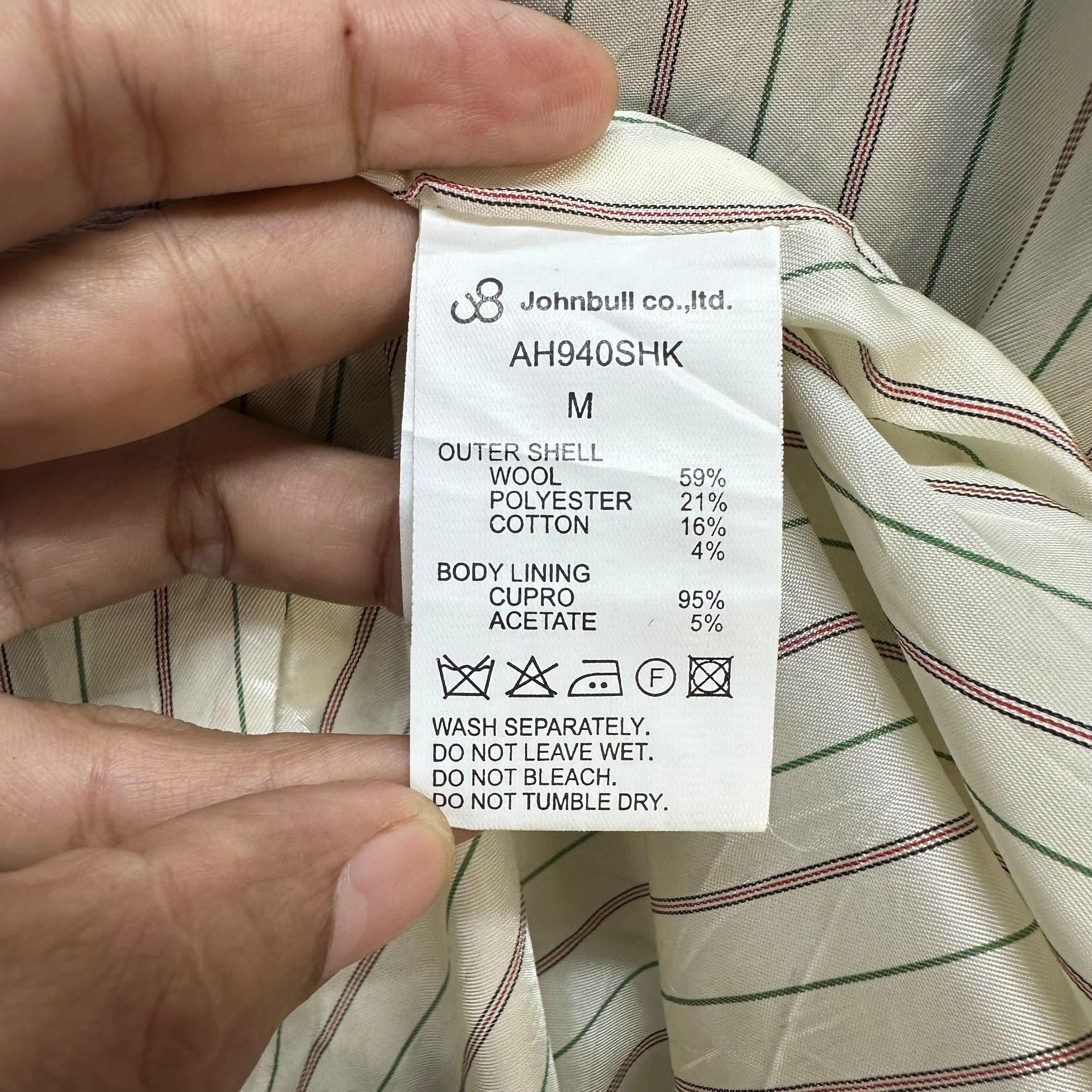 Johnbull JOHNBULL Wool Poly Cotton Button Jacket #A69-1674 Size US M / EU 48-50 / 2 - 8 Thumbnail