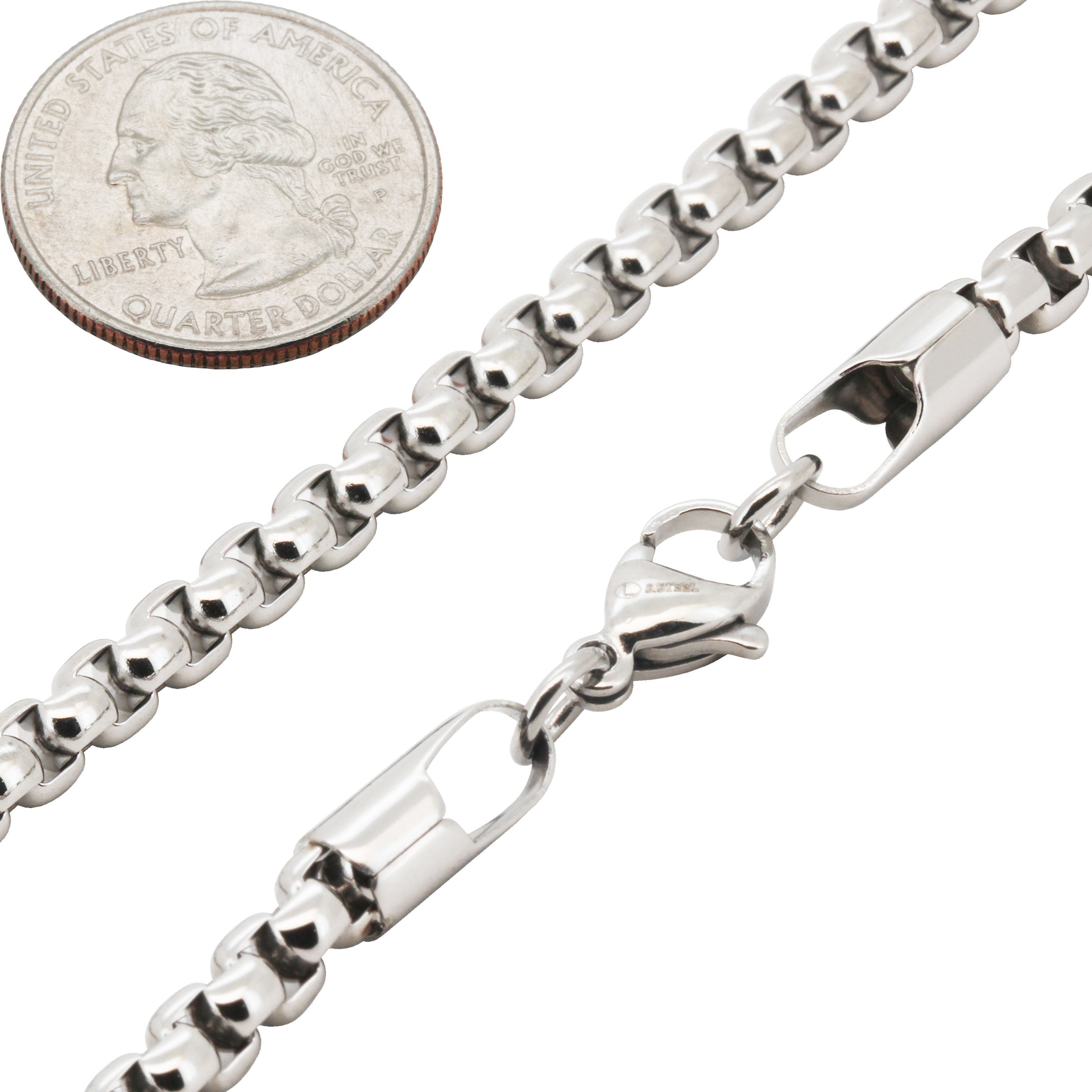 Other 316L Stainless Steel 5.5mm Box Chain Necklace 24" Size ONE SIZE - 2 Thumbnail