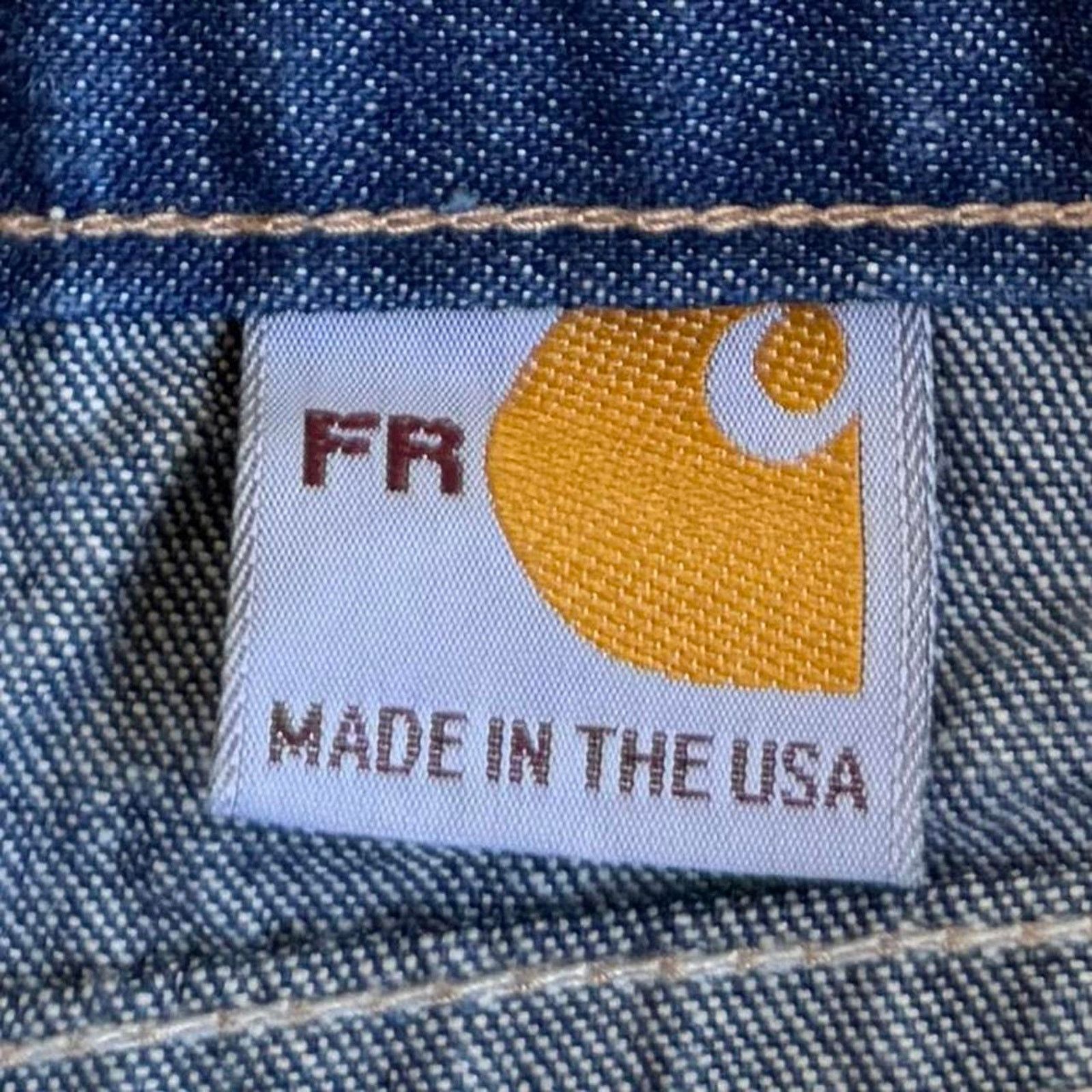 Carhartt × Carhartt Wip × Vintage Crazy Carhartt Baggy Carpenter Skater Denim Jeans USA Made Size US 33 - 4 Thumbnail