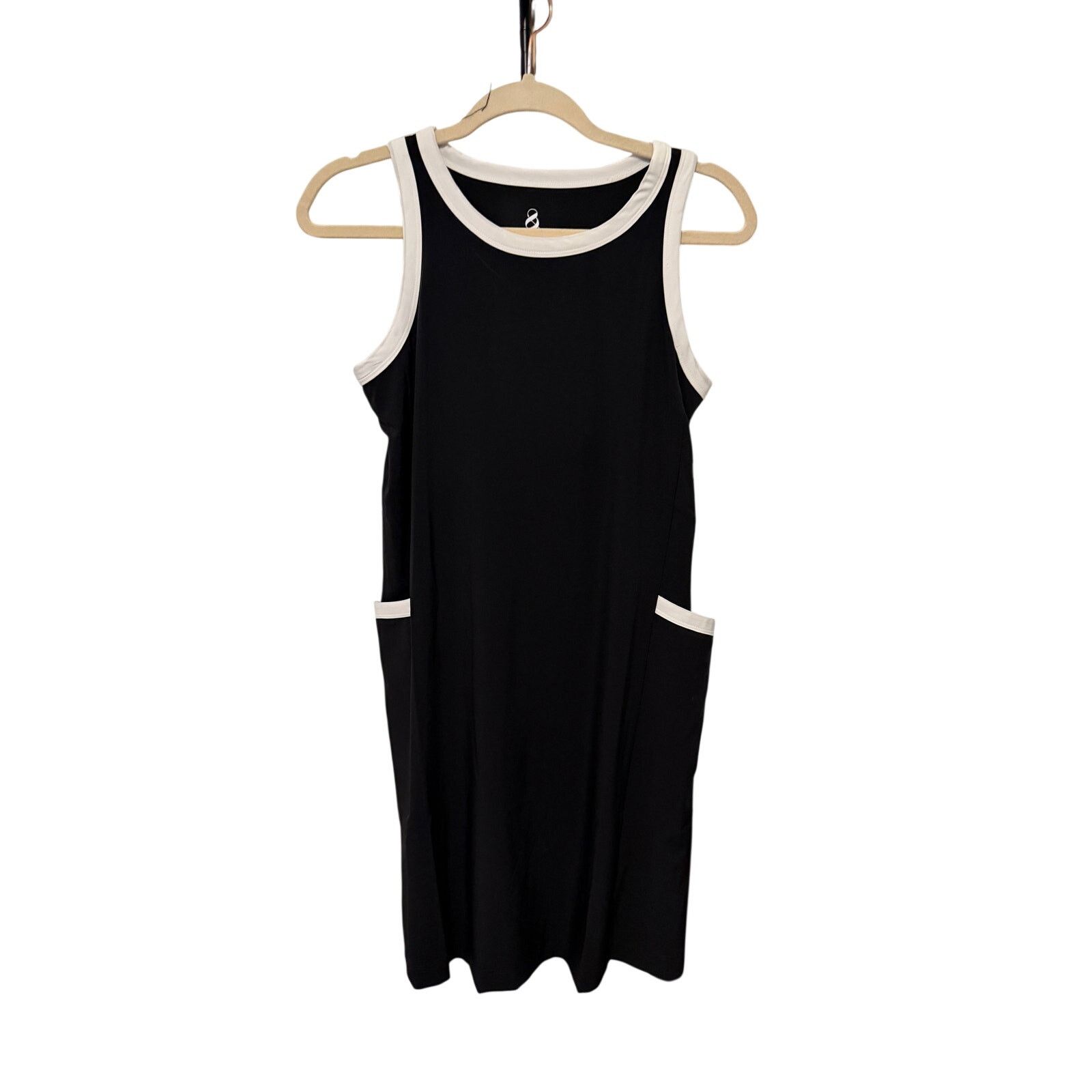 Lou & Grey Lou & Grey Black White Tipped Wanderweave Mini Pocket Dress Size XS / US 0-2 / IT 36-38 - 5 Thumbnail