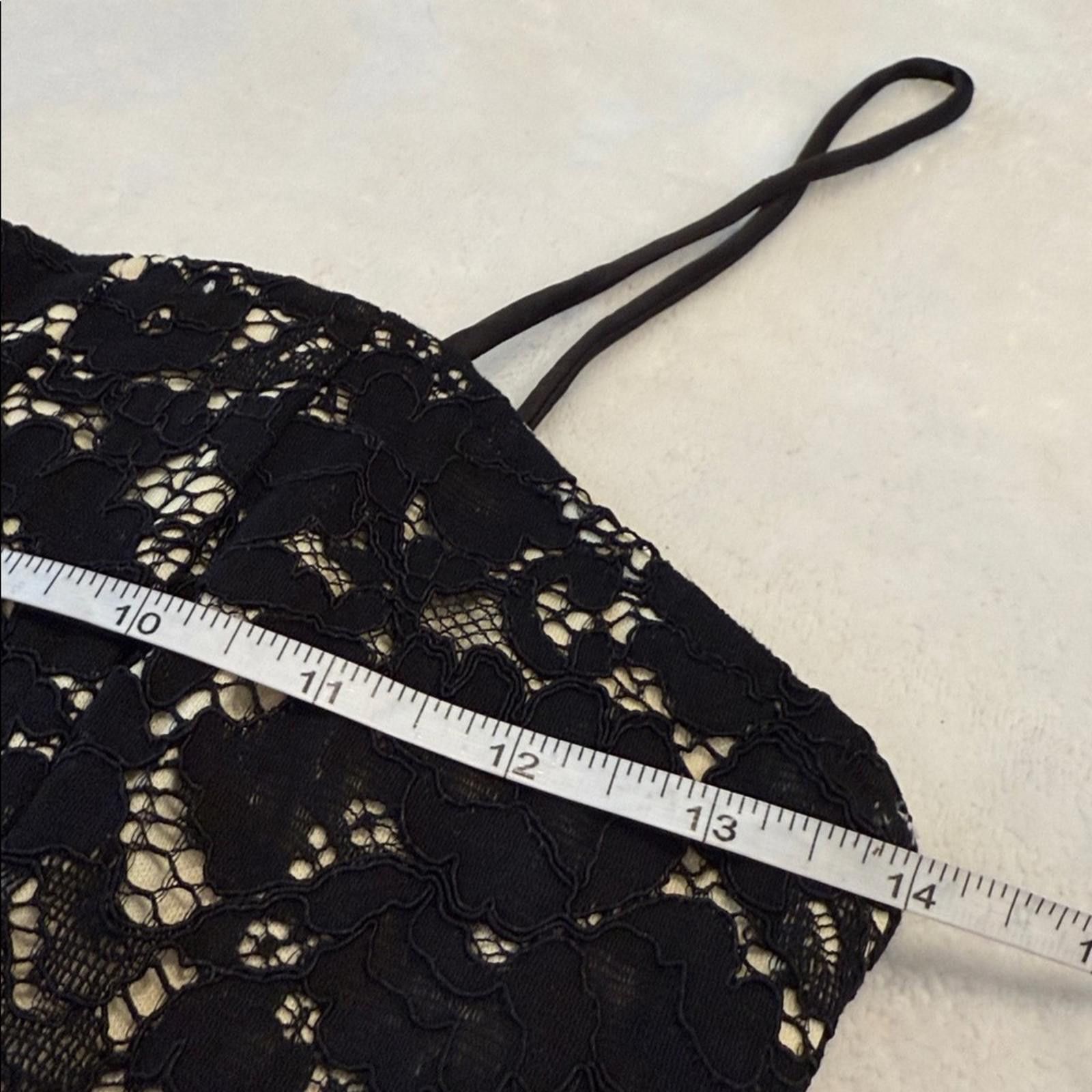 Lulus Lulu's Black & Cream Lace Mini Dress lined SZ SM Size S / US 4 / IT 40 - 10 Thumbnail