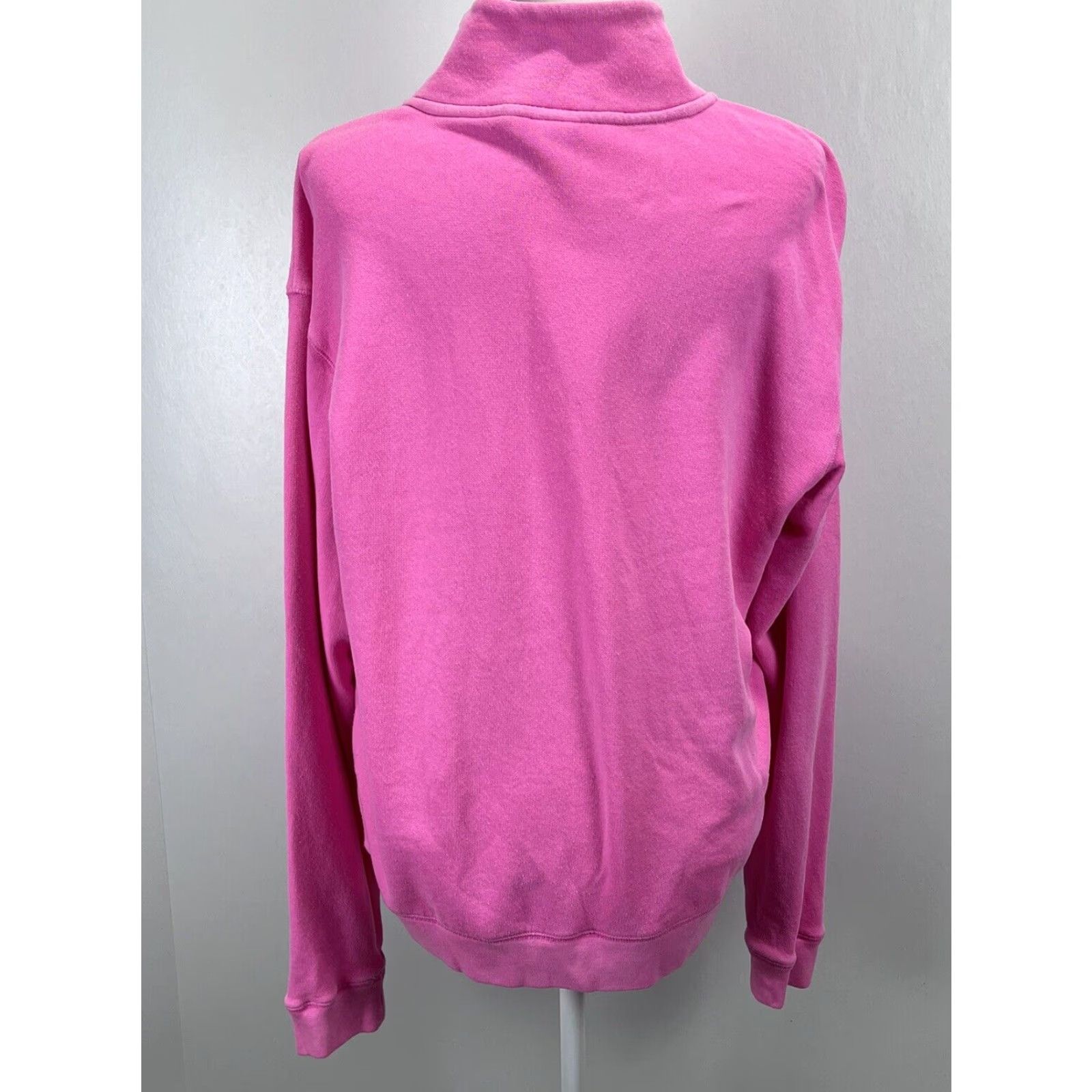 Victoria's Secret Victoria’s Secret PINK Sweatshirt 1/4 Zip Pullover Women’s Size L Pink Cotton Blend Activewear Womens Size L / US 10 / IT 46 - 3 Thumbnail