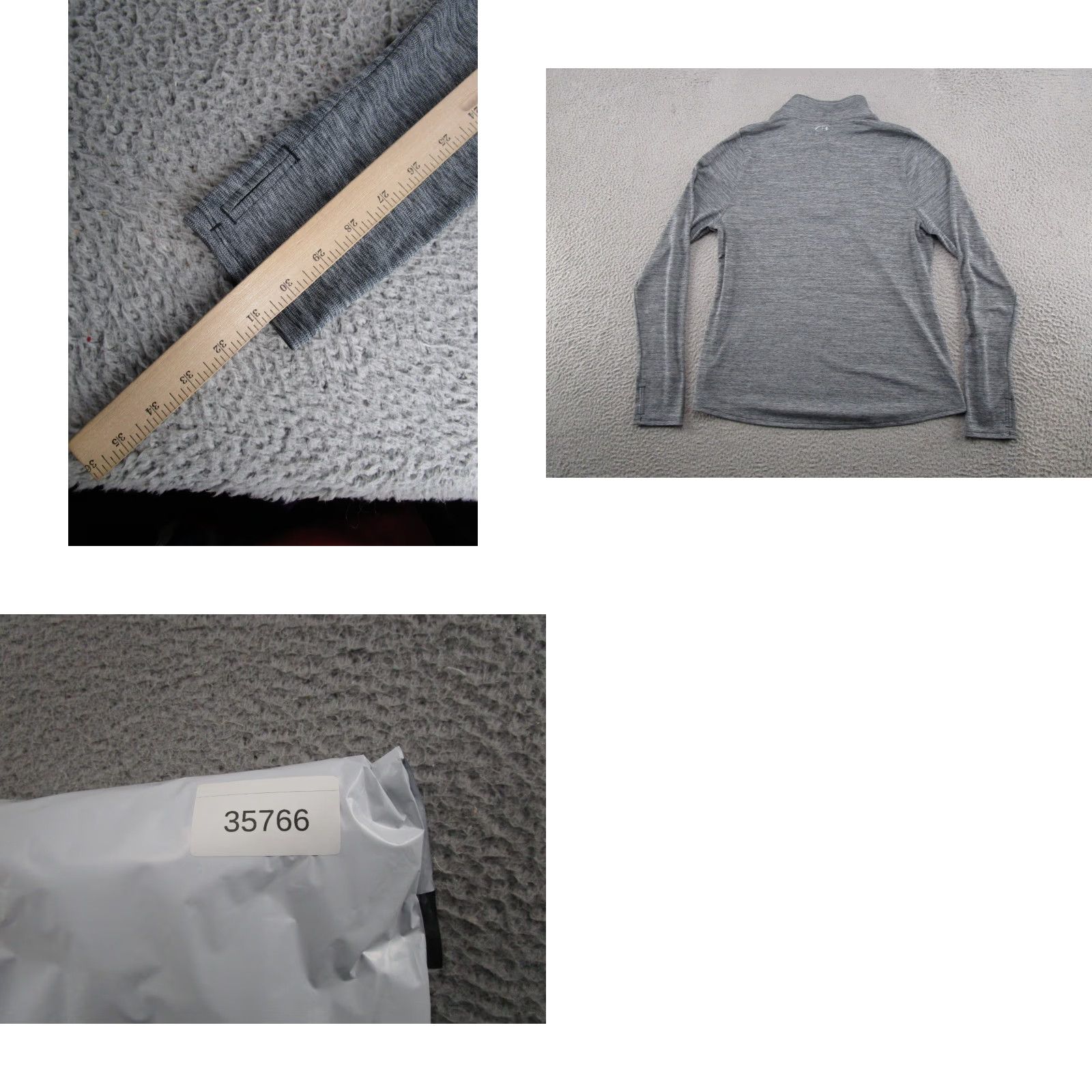 Under Armour Under Armour 1/4 Zip Heatgear Lightweight Long Sleeve Jacket Top Womens Size XL Gray Polyester Running & Jogging Lifetime: N/A Size XL / US 12-14 / IT 48-50 - 8 Thumbnail