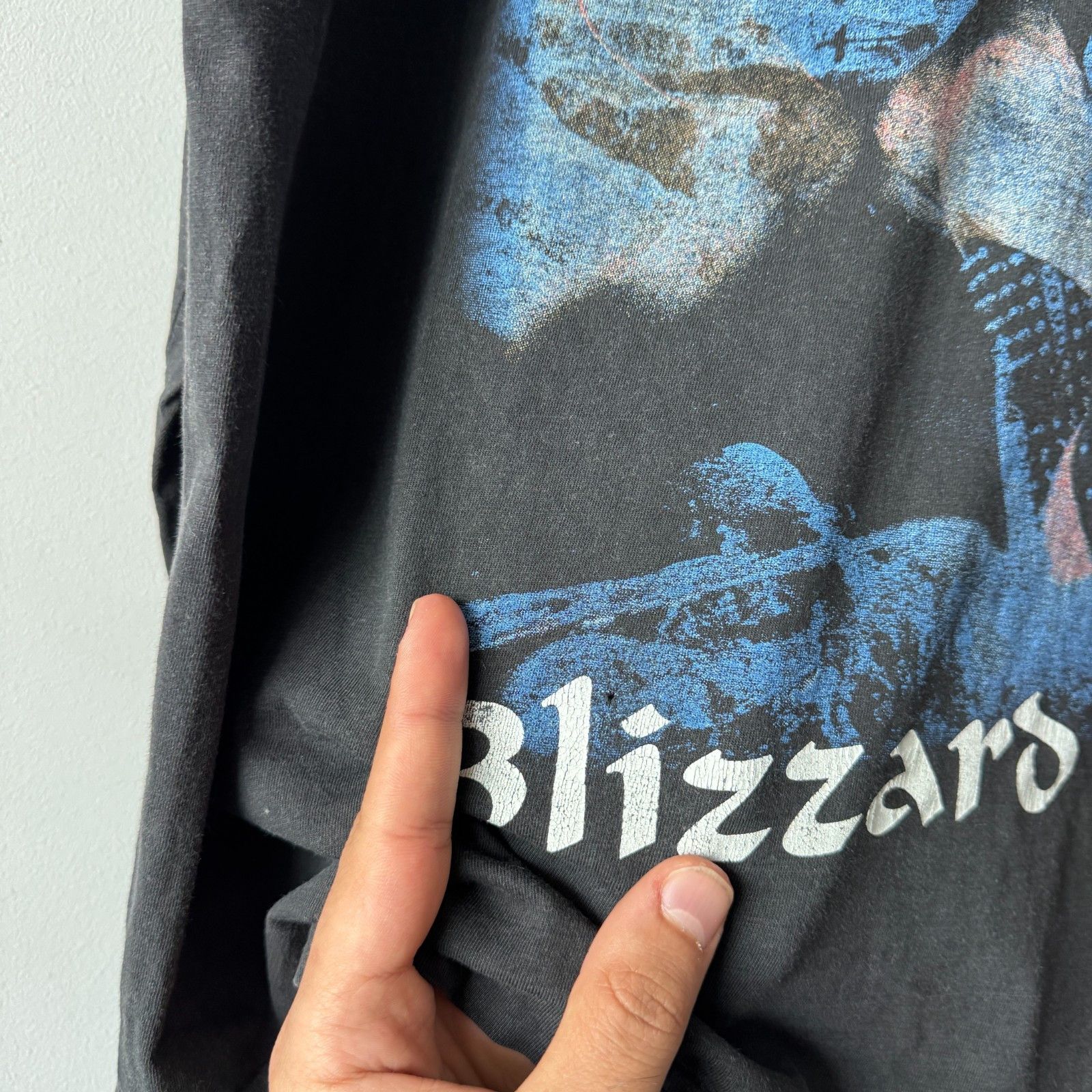 Vintage Immortal Blizzard Beasts 1990s Metal Band Faded Trashed Size US XL / EU 56 / 4 - 8 Thumbnail