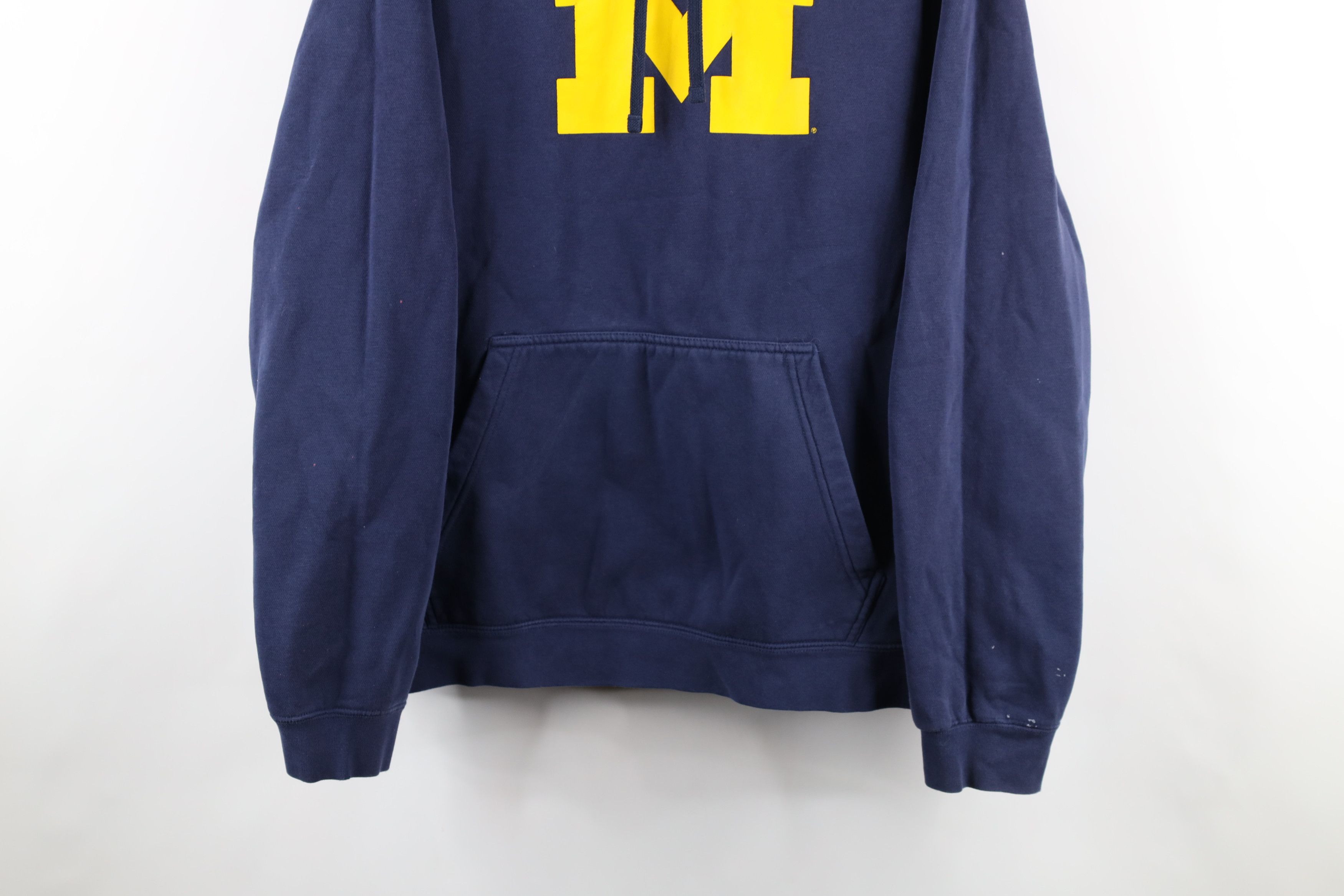 Nike × Vintage Nike Mens M University of Michigan Hoodie Sweatshirt Blue Size US L / EU 52-54 / 3 - 3 Thumbnail