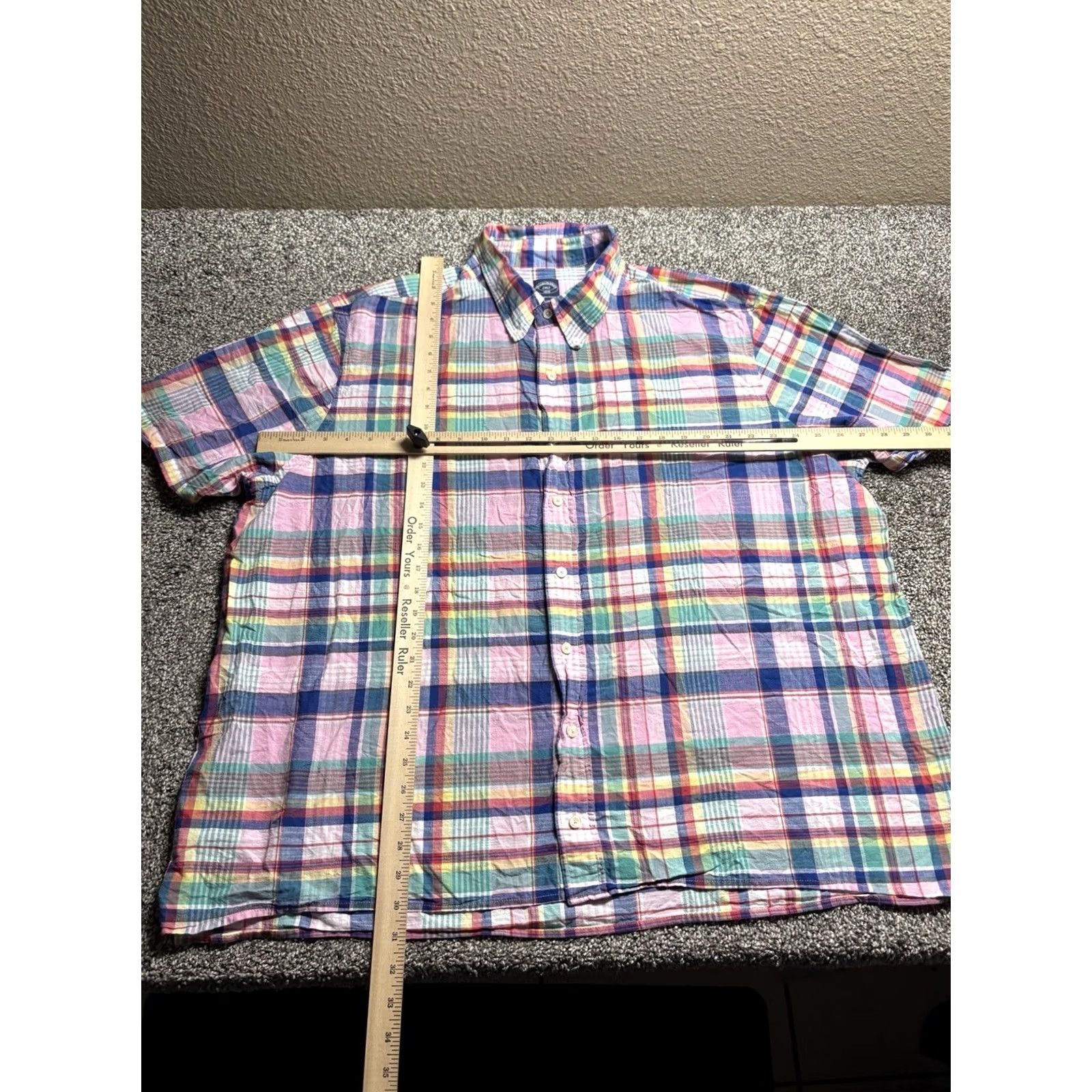 Brooks Brothers Brooks Brothers Pink Plaid Button Short Sleeve Lightweight Shirt Mens 2XLT Tall Size US XXL / EU 58 / 5 - 3 Thumbnail