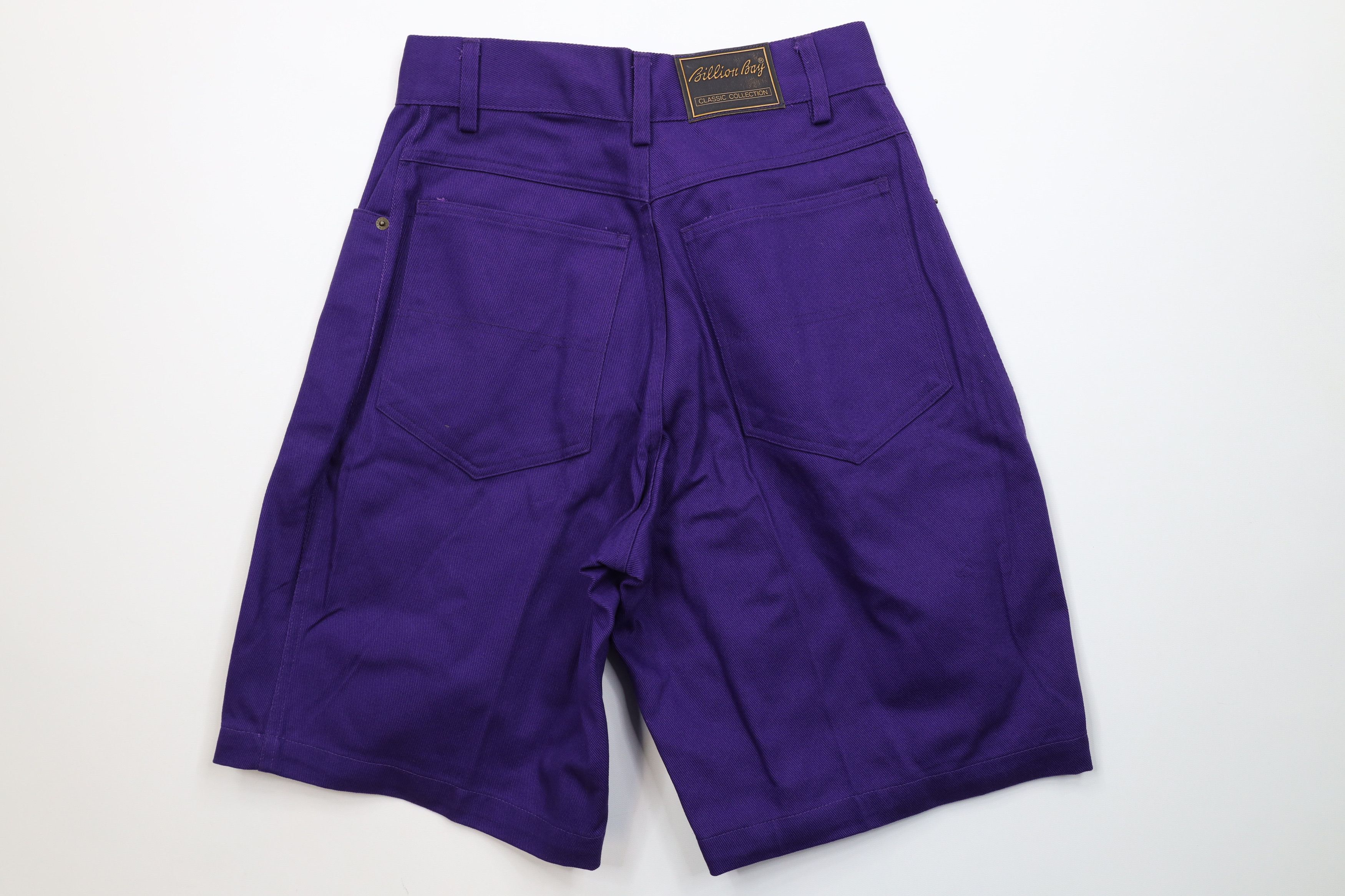 Vintage Deadstock Vintage 90s Streetwear Denim Jean Shorts Purple Size US 30 / EU 46 - 7 Thumbnail