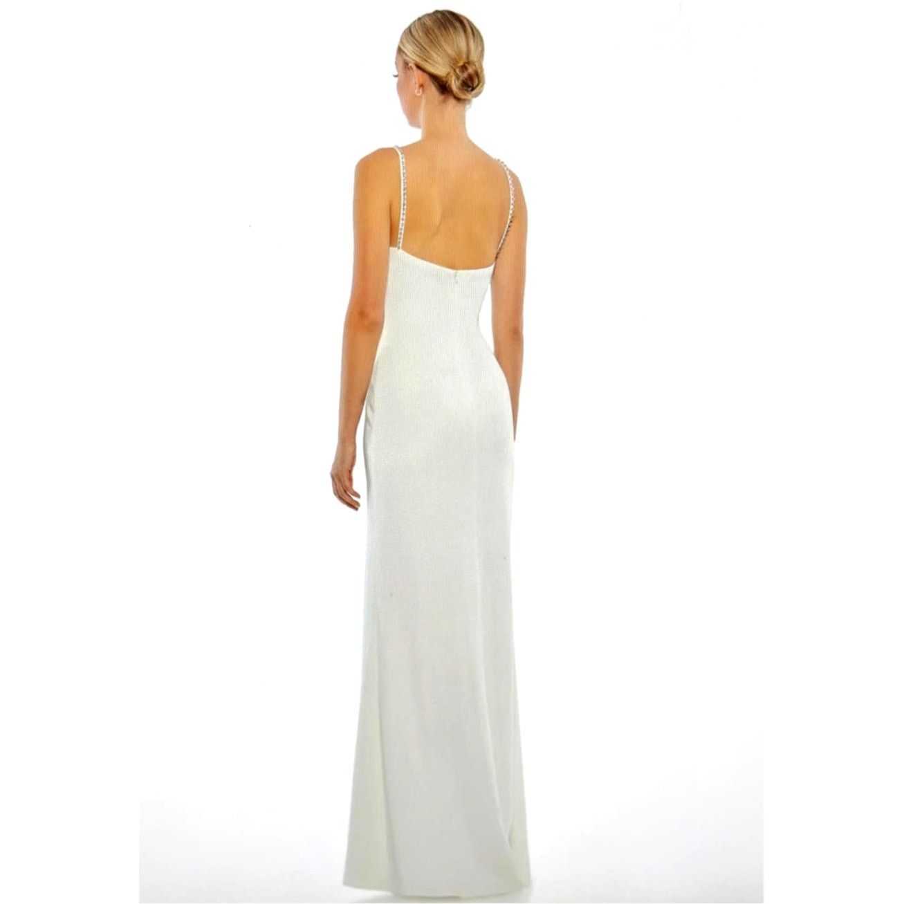 Other Mac Duggal Sweetheart Evening Gown Rhinestone Accent White 2 Size XS / US 0-2 / IT 36-38 - 3 Thumbnail