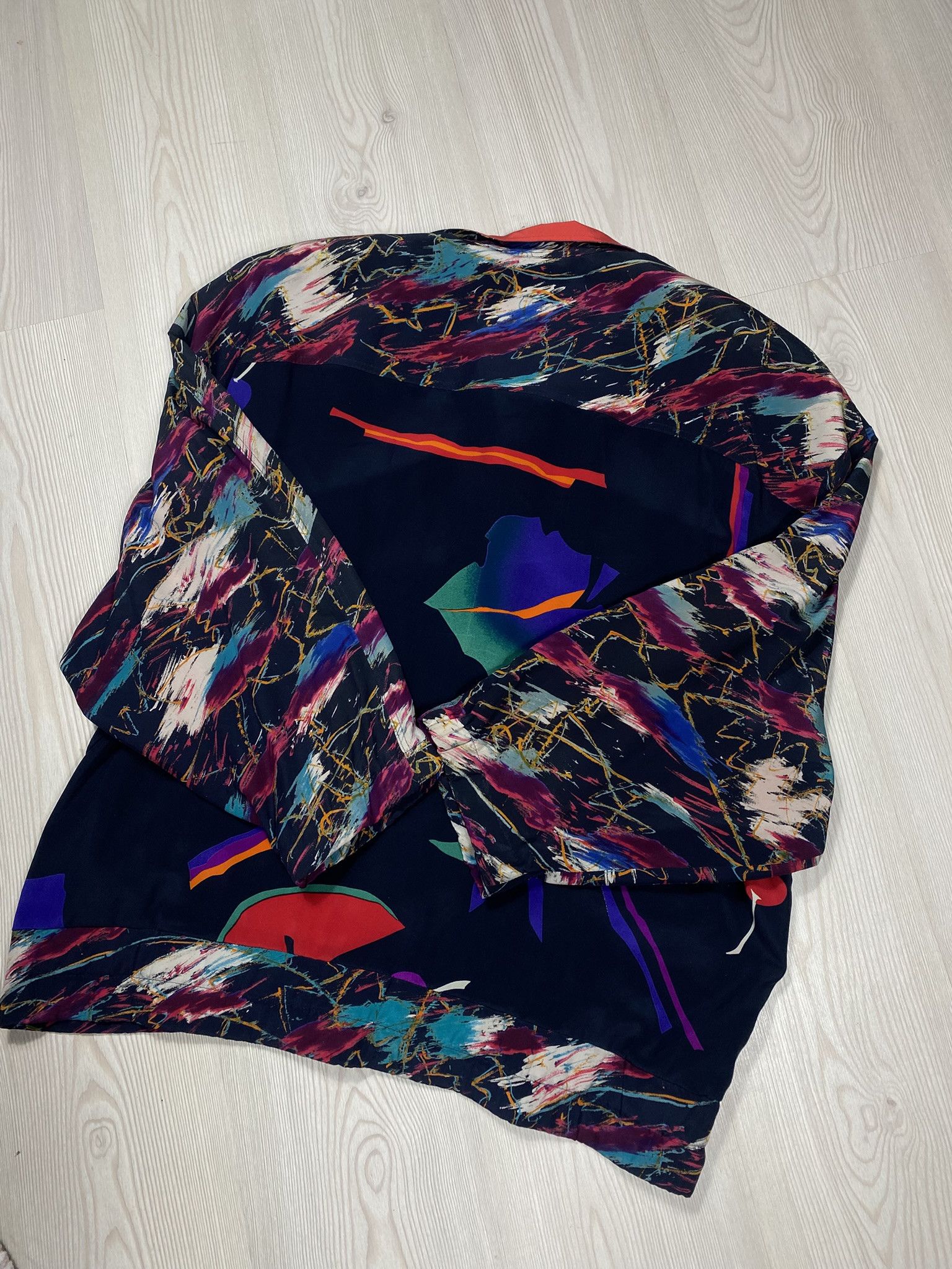 Escada Escada 80s Windbreaker Graphic Floral Silk Jacket VTG Size M / US 6-8 / IT 42-44 - 7 Thumbnail