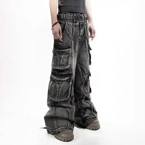 Other Retro Style Distressed Baggy Jeans Size US 29 - 1 Thumbnail