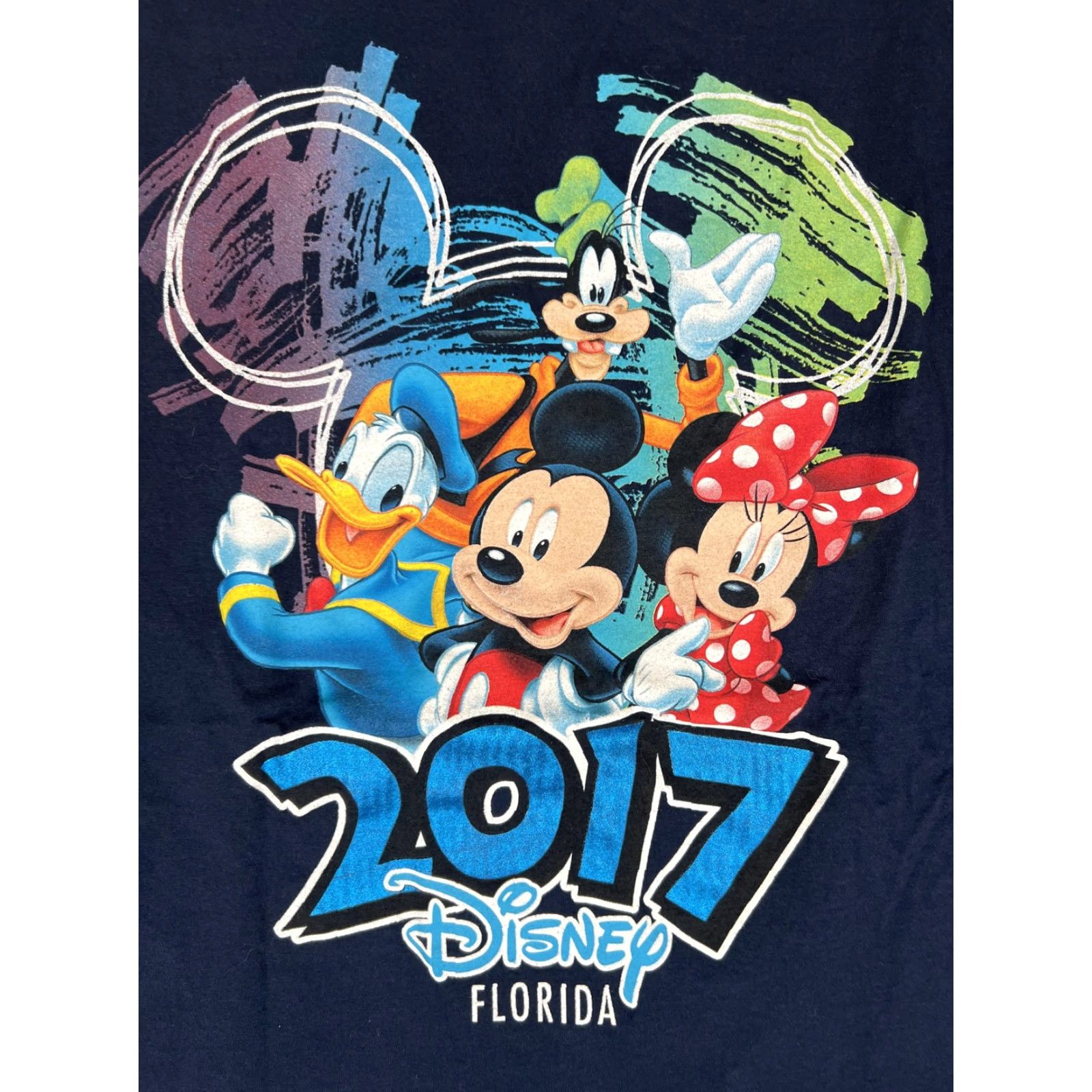 Disney Disney T-Shirt Mens 2XL Navy Florida 2017 Mickey Minnie Donald Goofy Graphic Tee Size US XXL / EU 58 / 5 - 2 Thumbnail