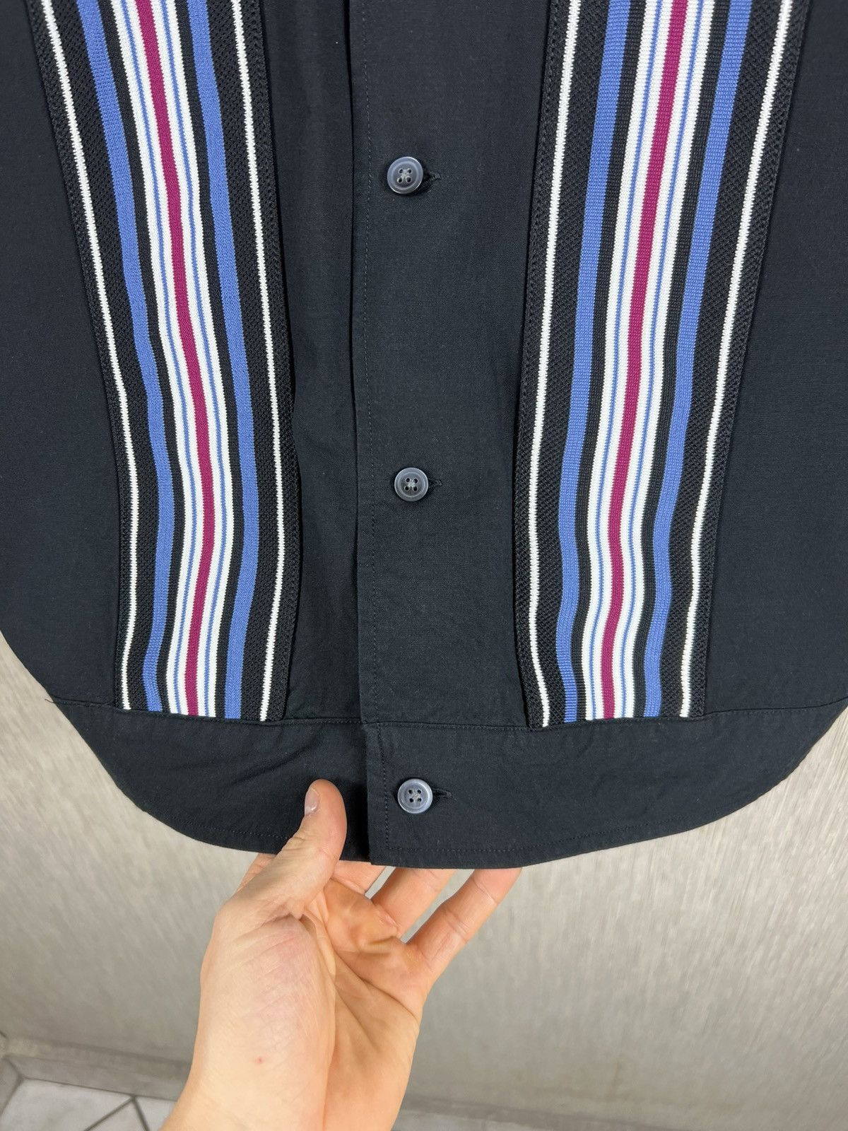 Stussy Stussy striped knit panel bowling shirt button up streetwear Size US S / EU 44-46 / 1 - 13 Thumbnail